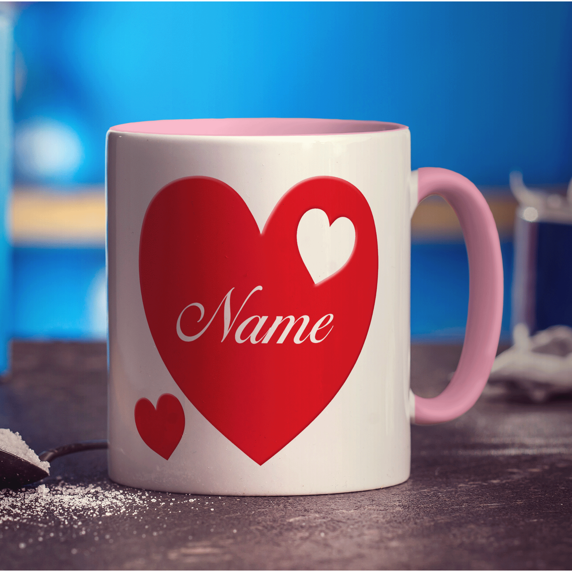 Red Heart Name Mug