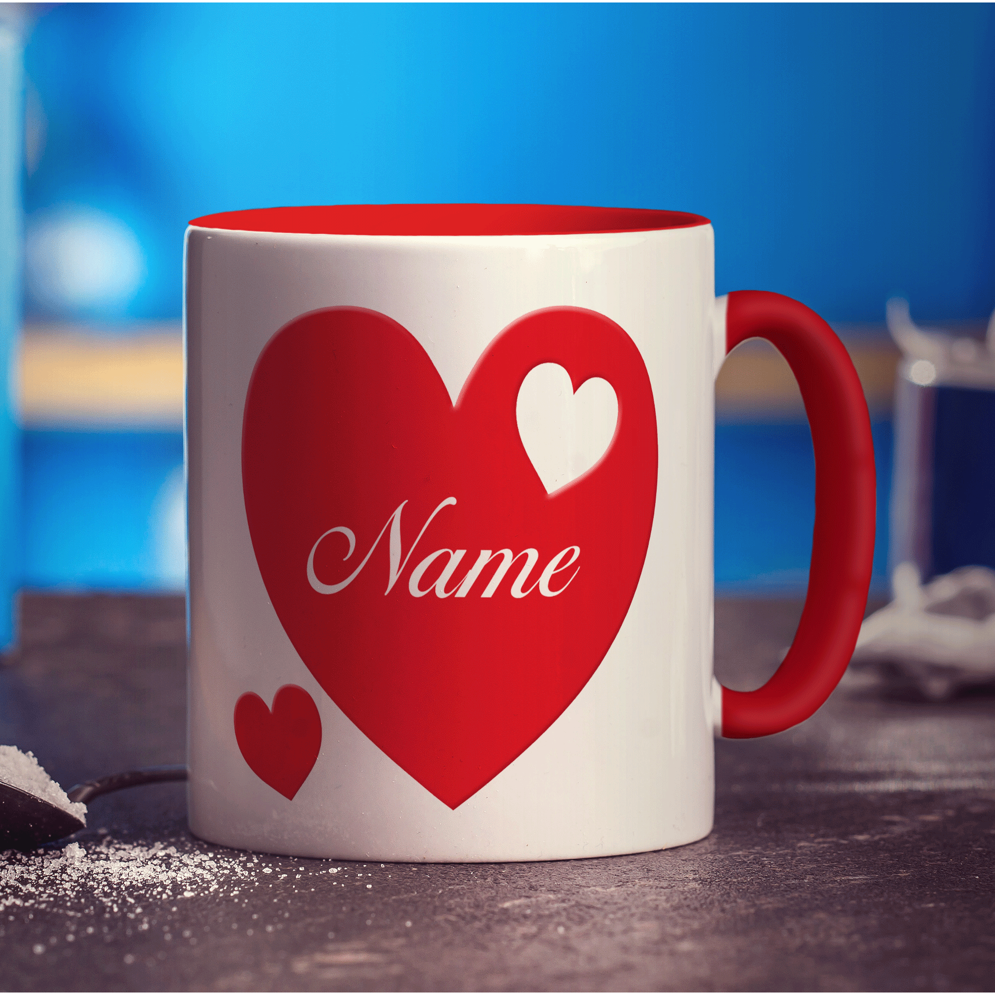 Red Heart Name Mug