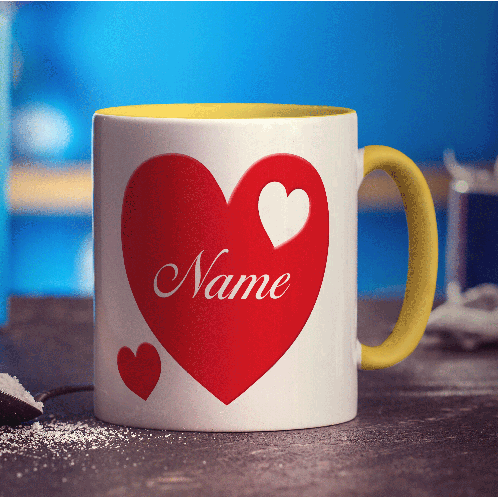 Red Heart Name Mug