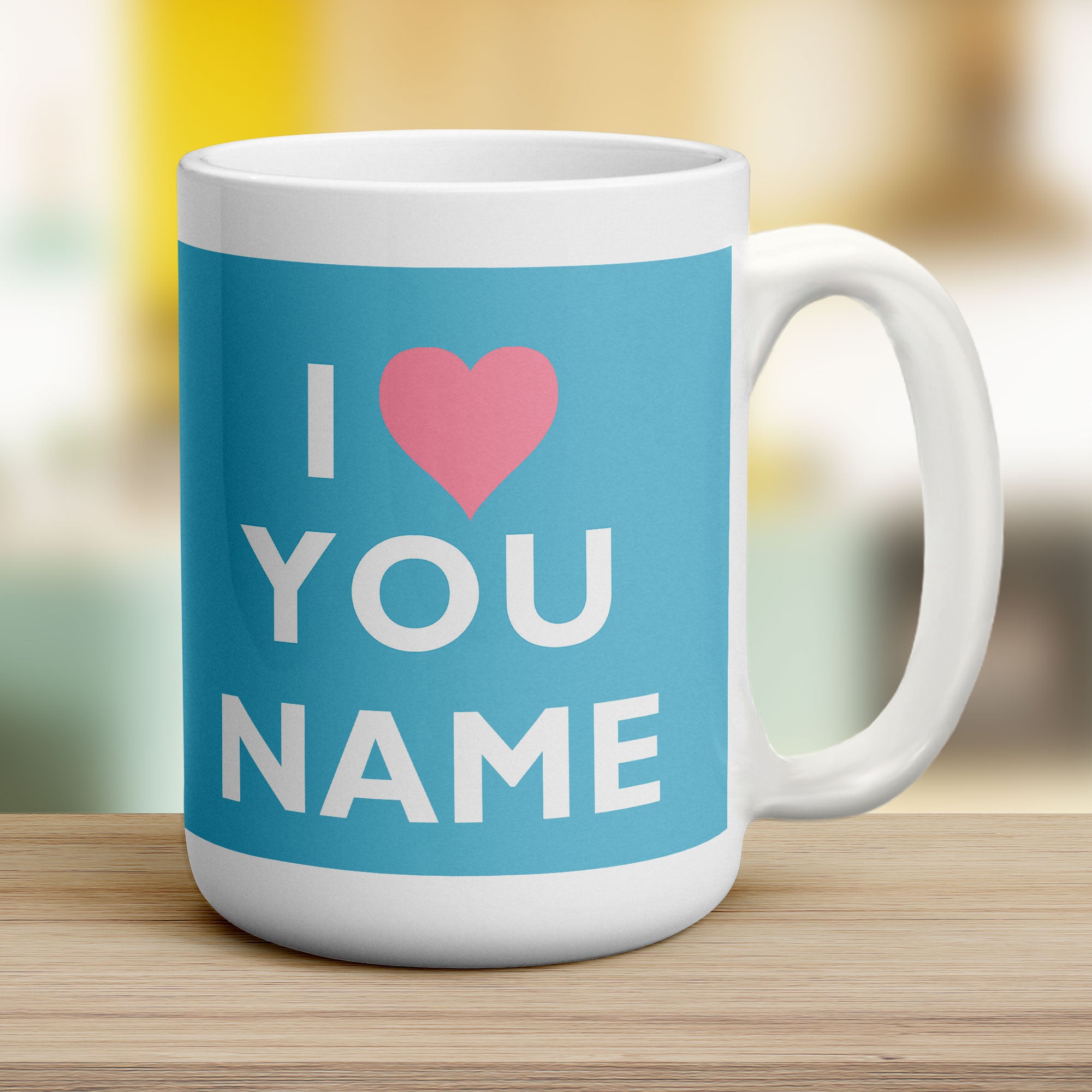 I Heart You - Blue Name Mug