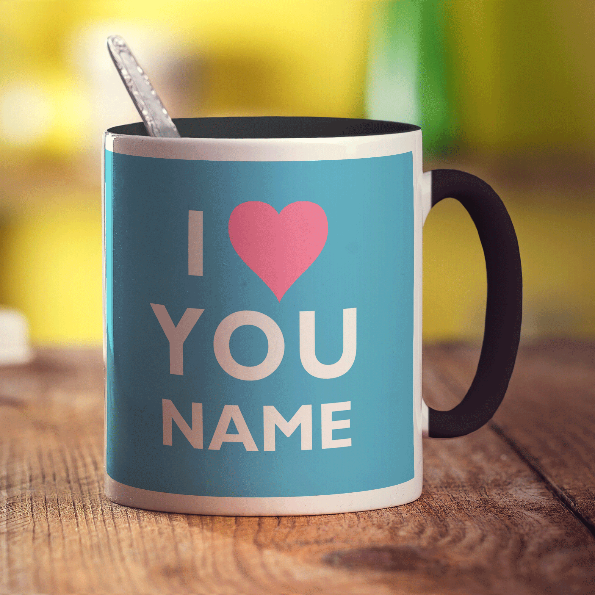 I Heart You - Blue Name Mug