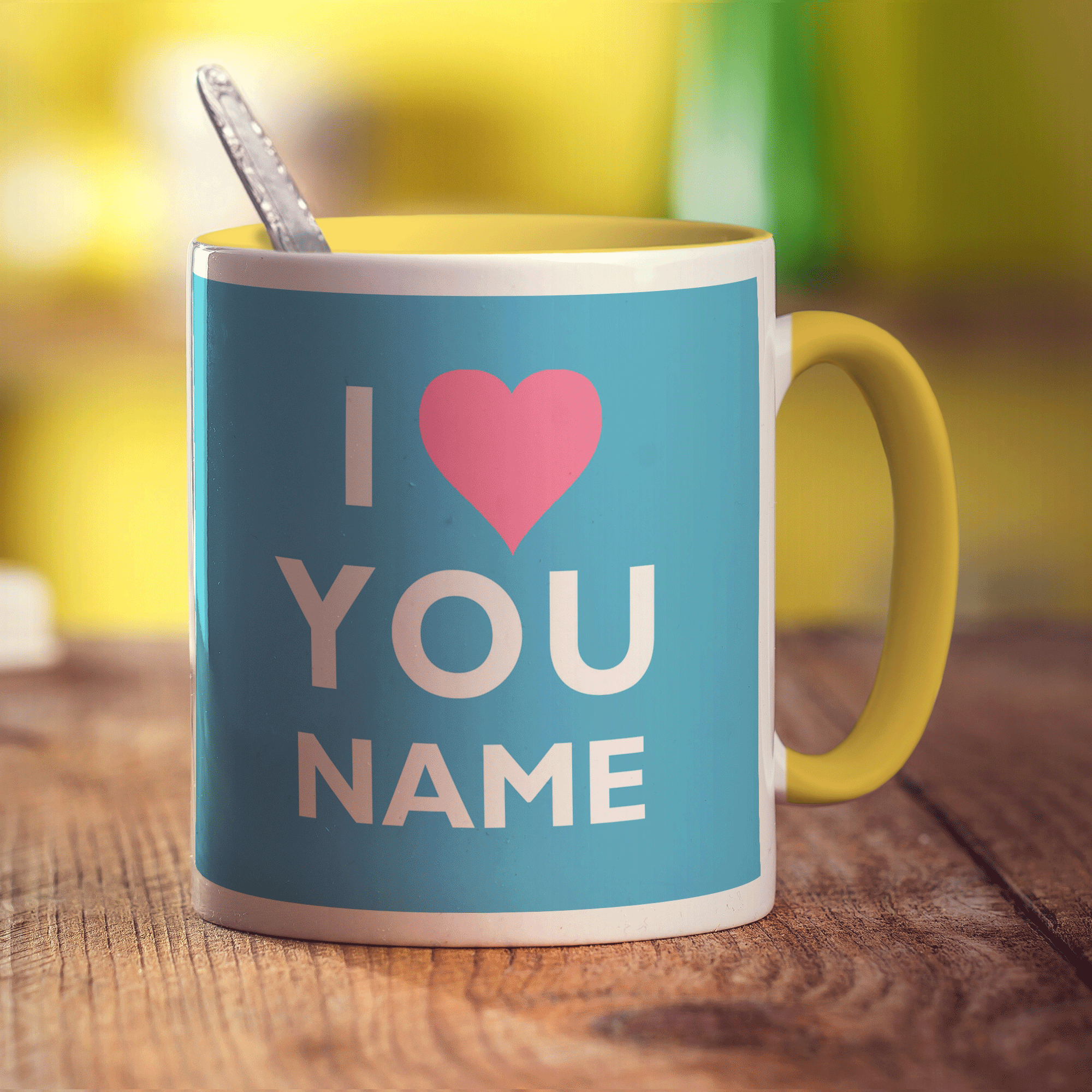 I Heart You - Blue Name Mug