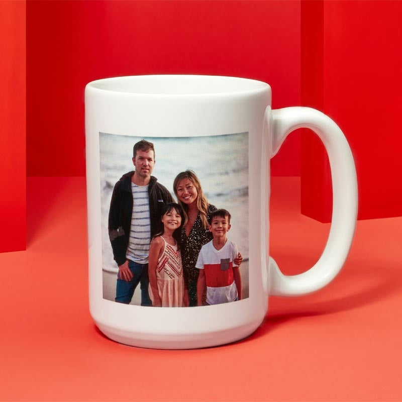 15oz photo mug with message