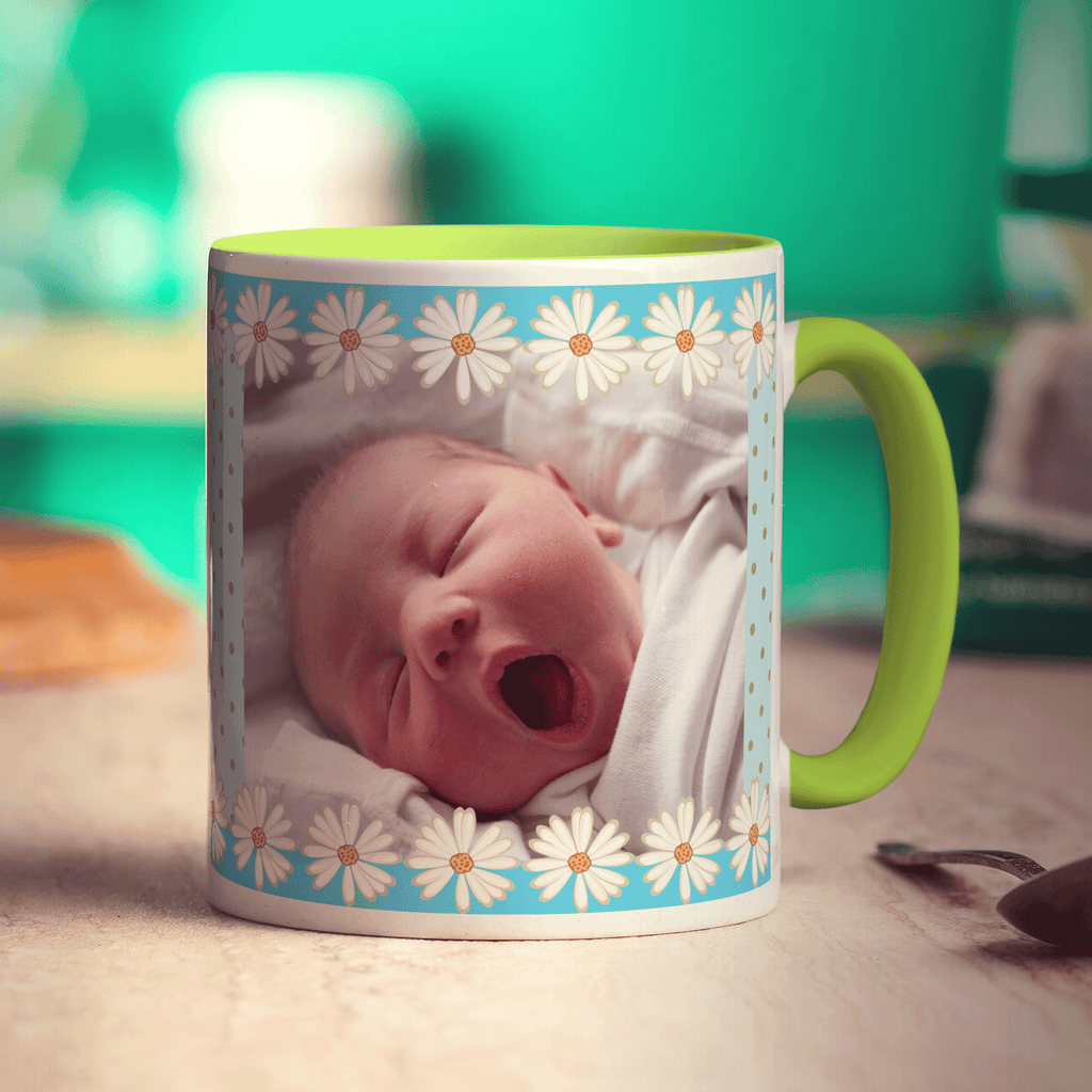 Daisy Photo Mug - Standard 330ml (11oz) / Green