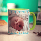 Daisy Photo Mug - Standard 330ml (11oz) / Green