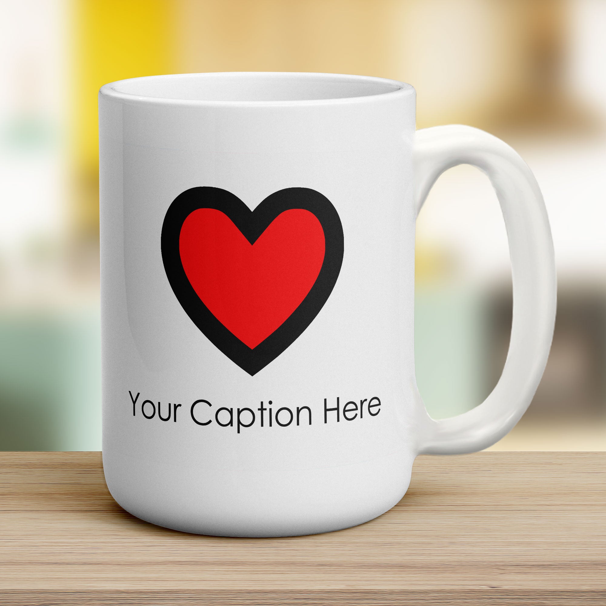 Heart Mug - Jumbo 440ml (15oz) / White