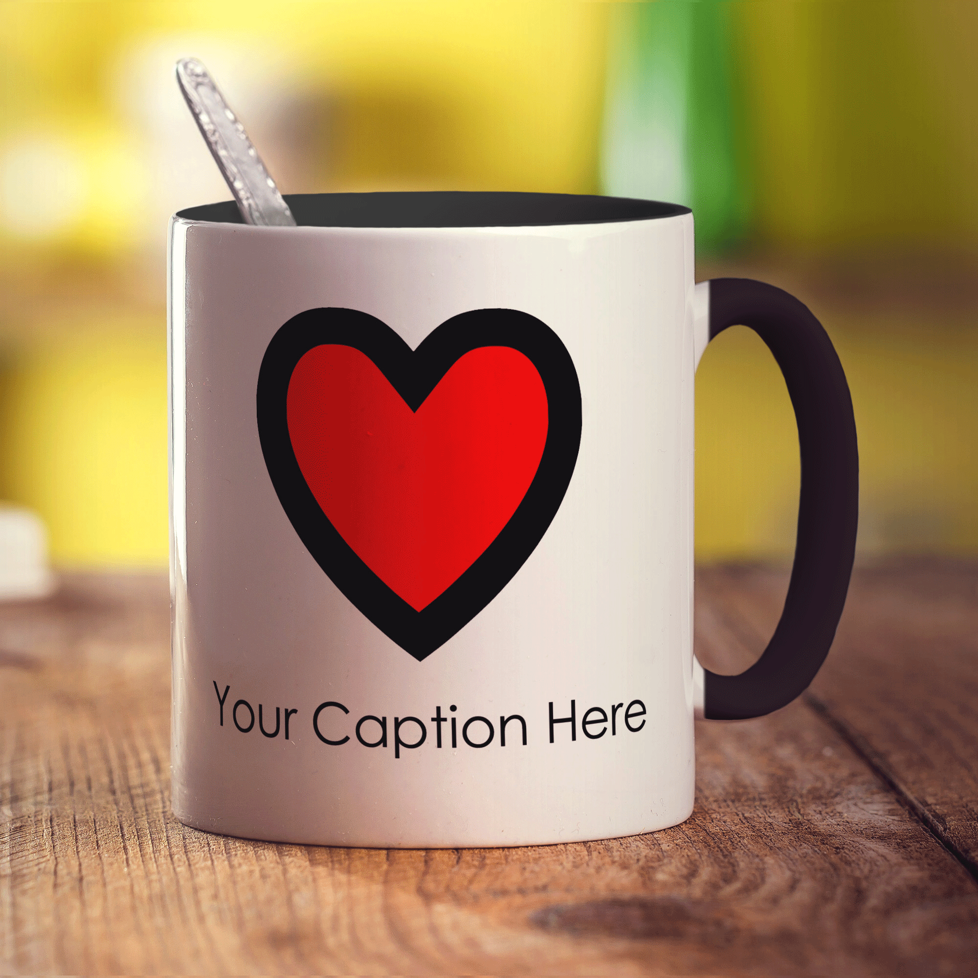 Heart Mug - Standard 330ml (11oz) / Black