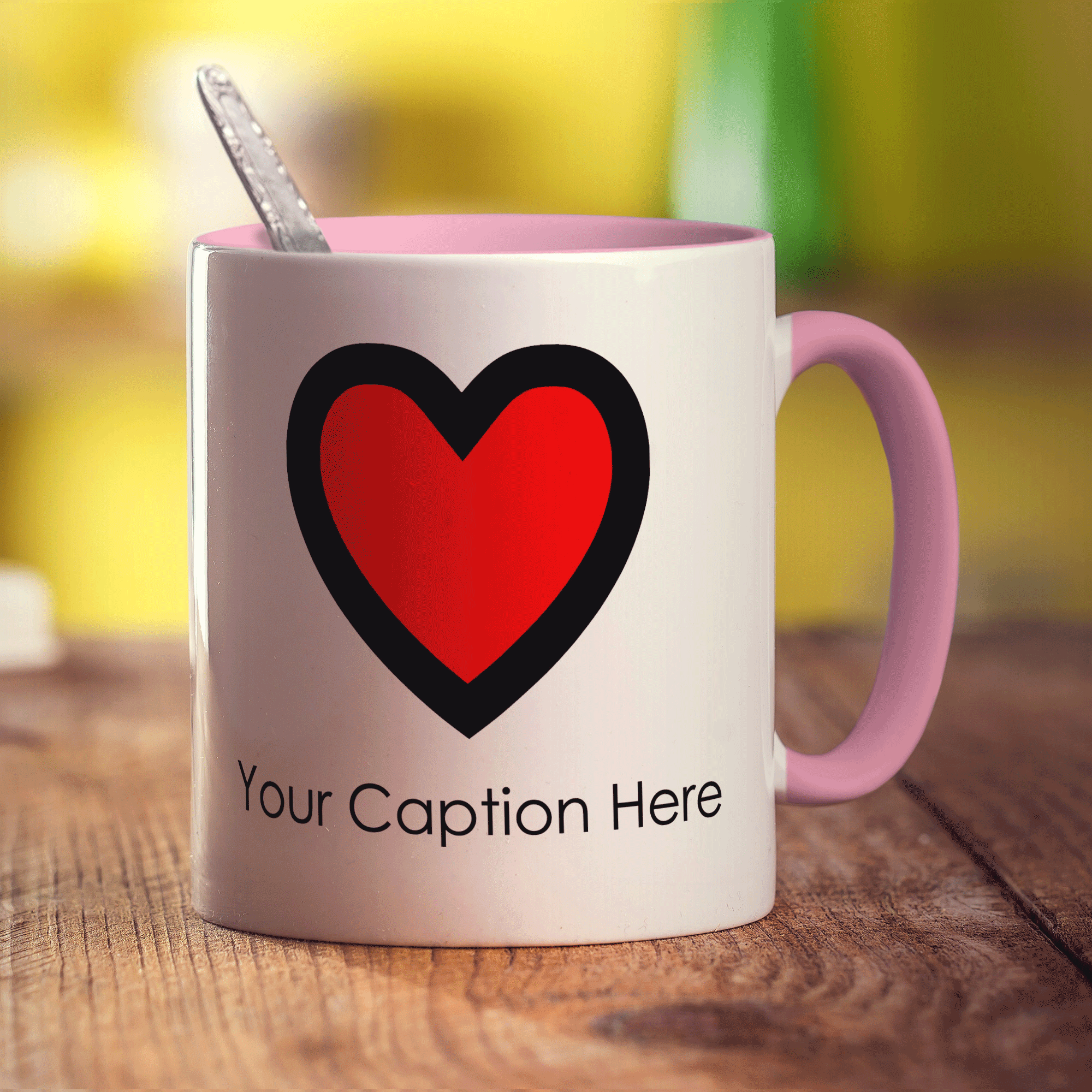 Heart Mug - Standard 330ml (11oz) / Pink