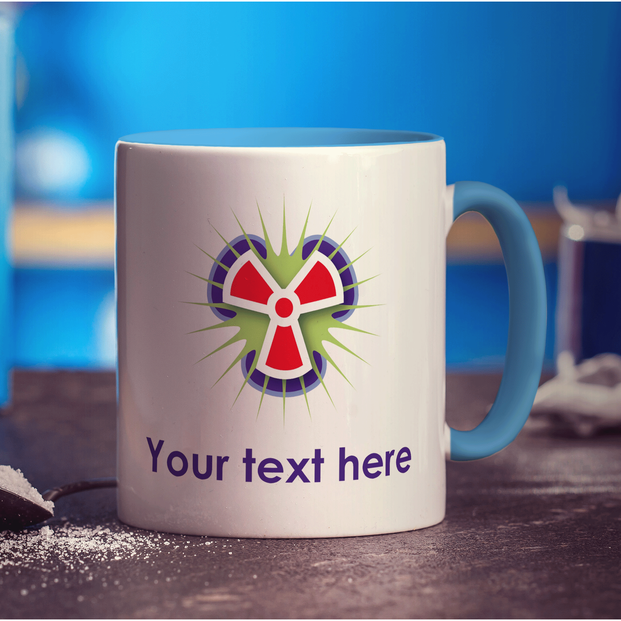 Personalised Toxic Warning Mugs - Standard 330ml (11oz) / Blue