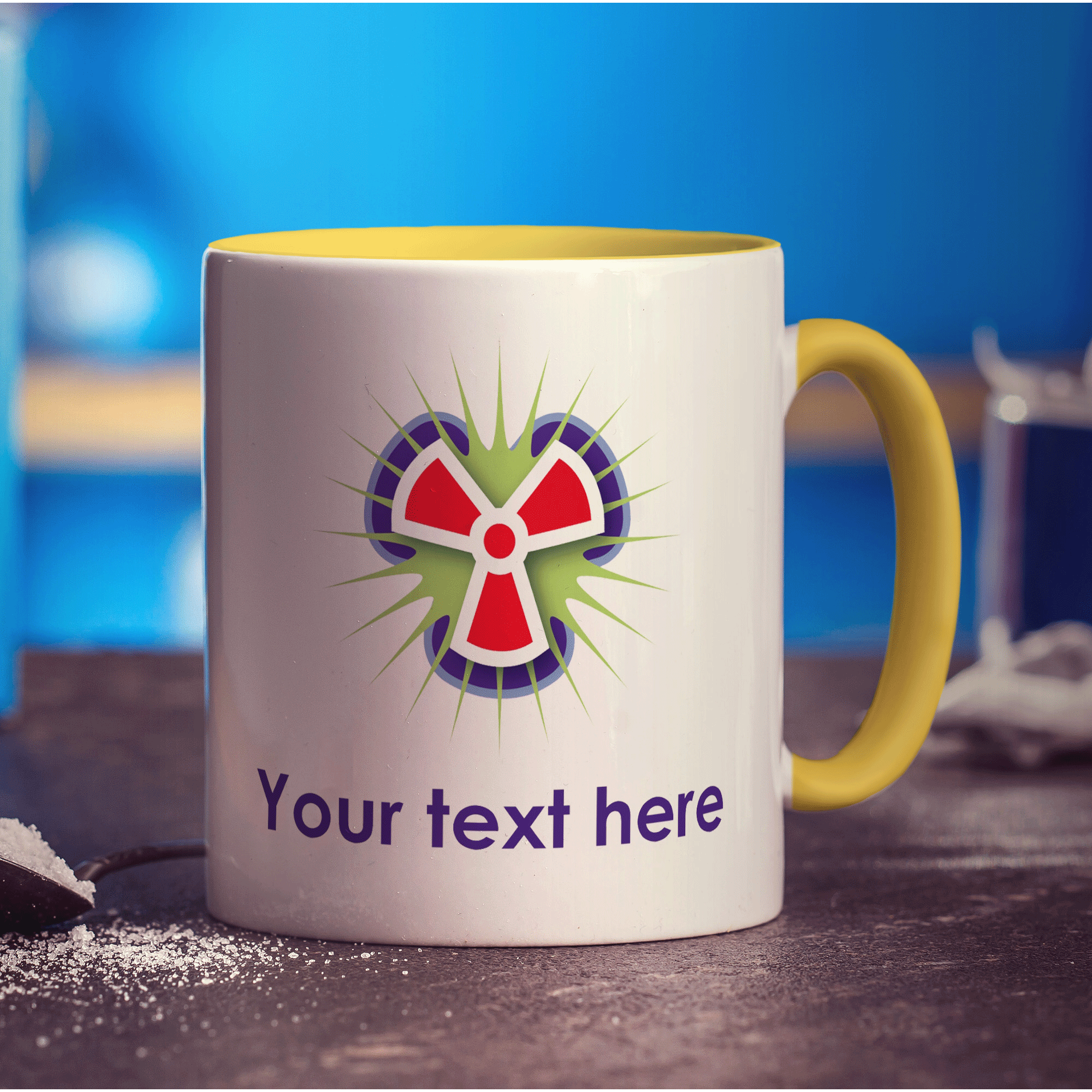 Personalised Toxic Warning Mugs - Standard 330ml (11oz) / Yellow