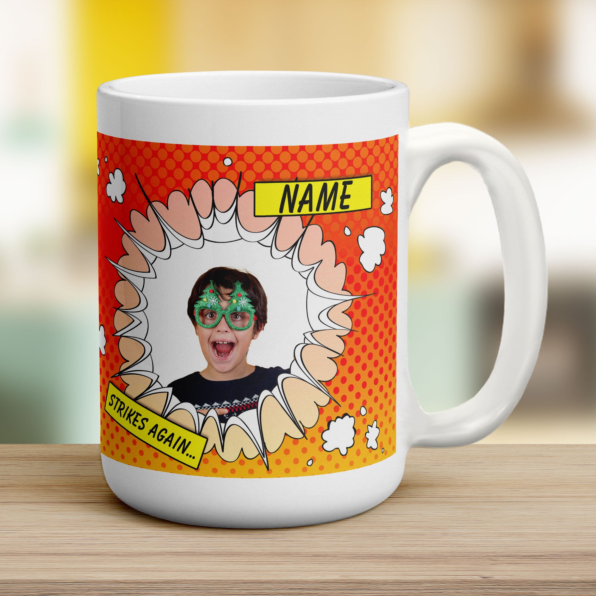 Comic Book Style Novelty Mug - Jumbo 440ml (15oz) / White