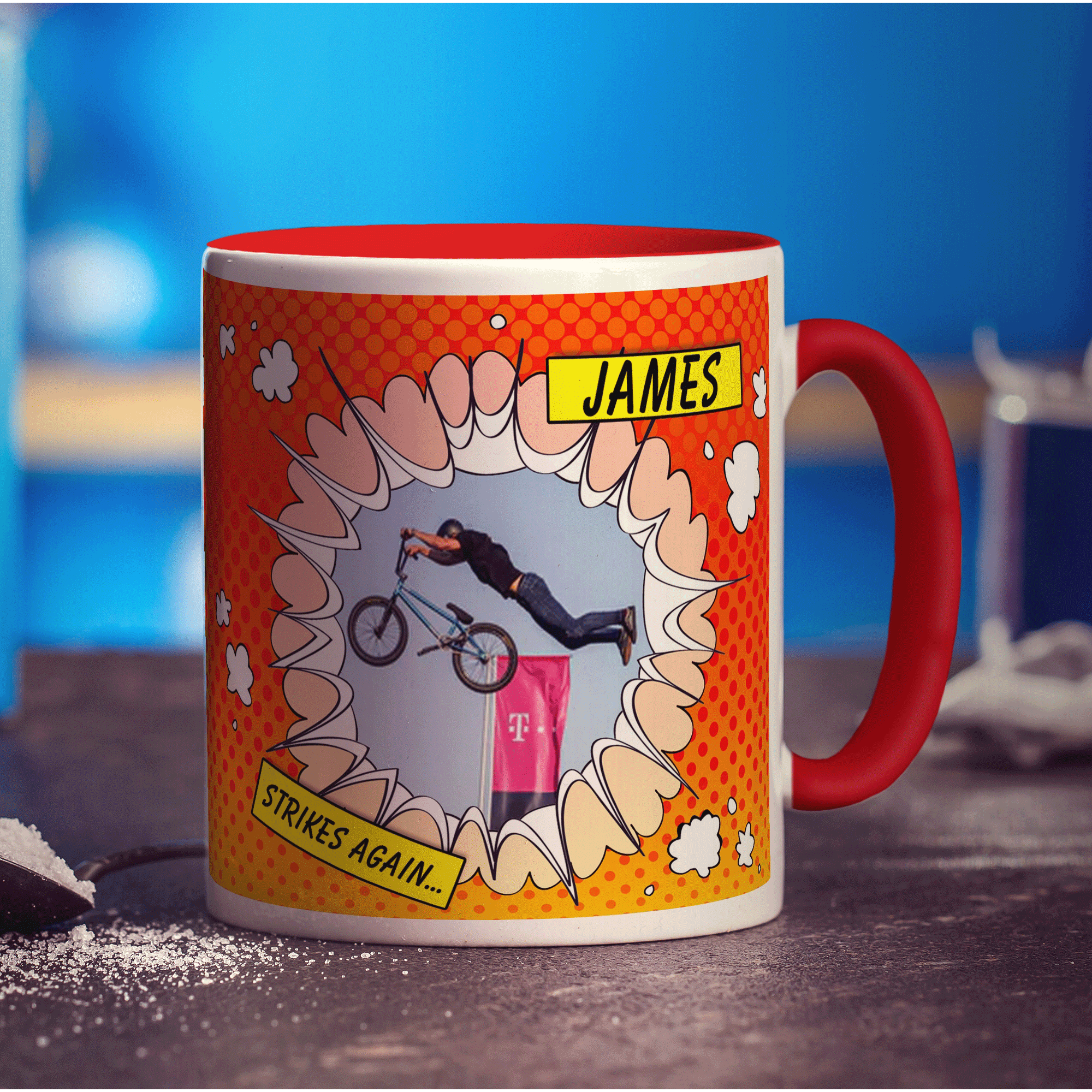 Comic Book Style Novelty Mug - Standard 330ml (11oz) / Red