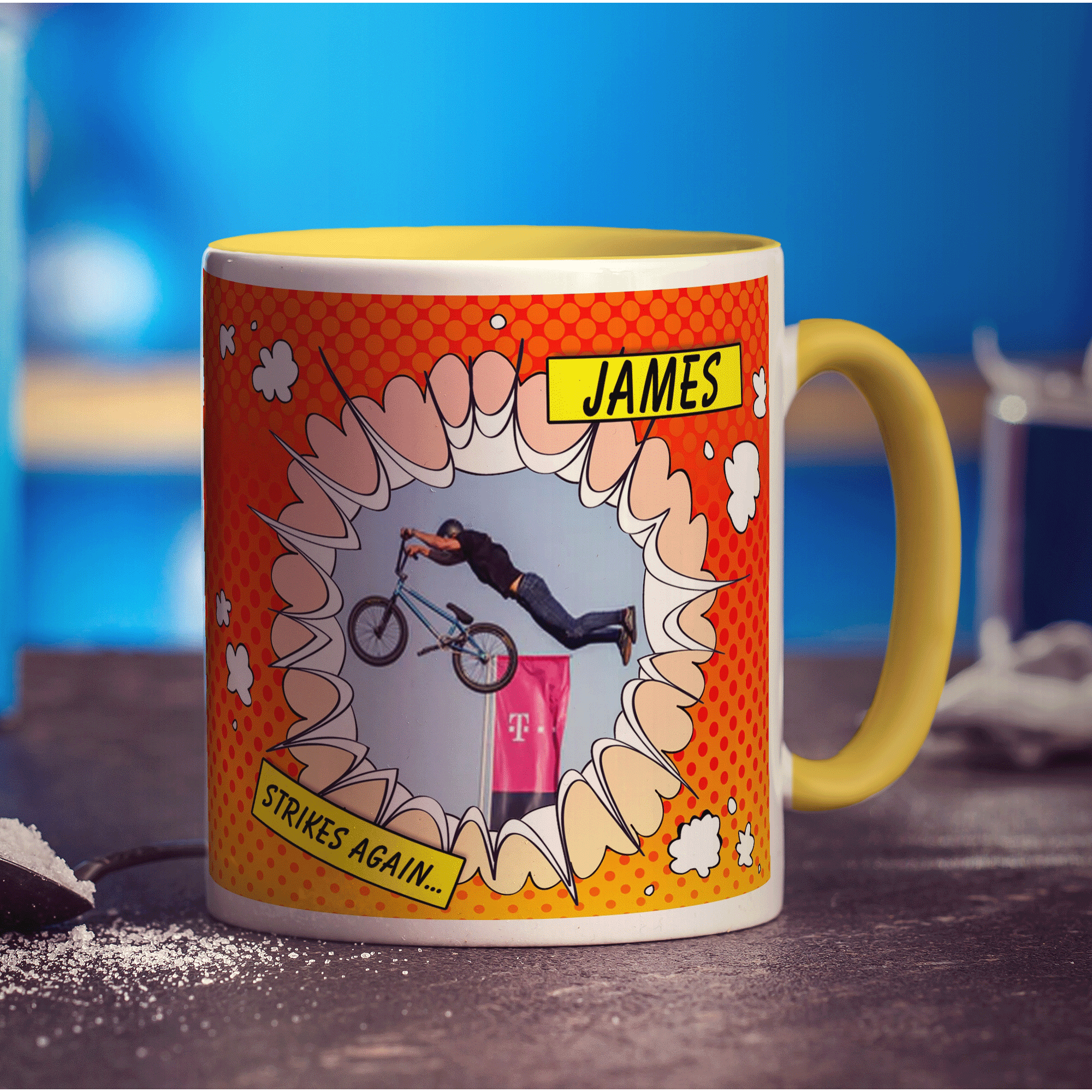 Comic Book Style Novelty Mug - Standard 330ml (11oz) / Yellow