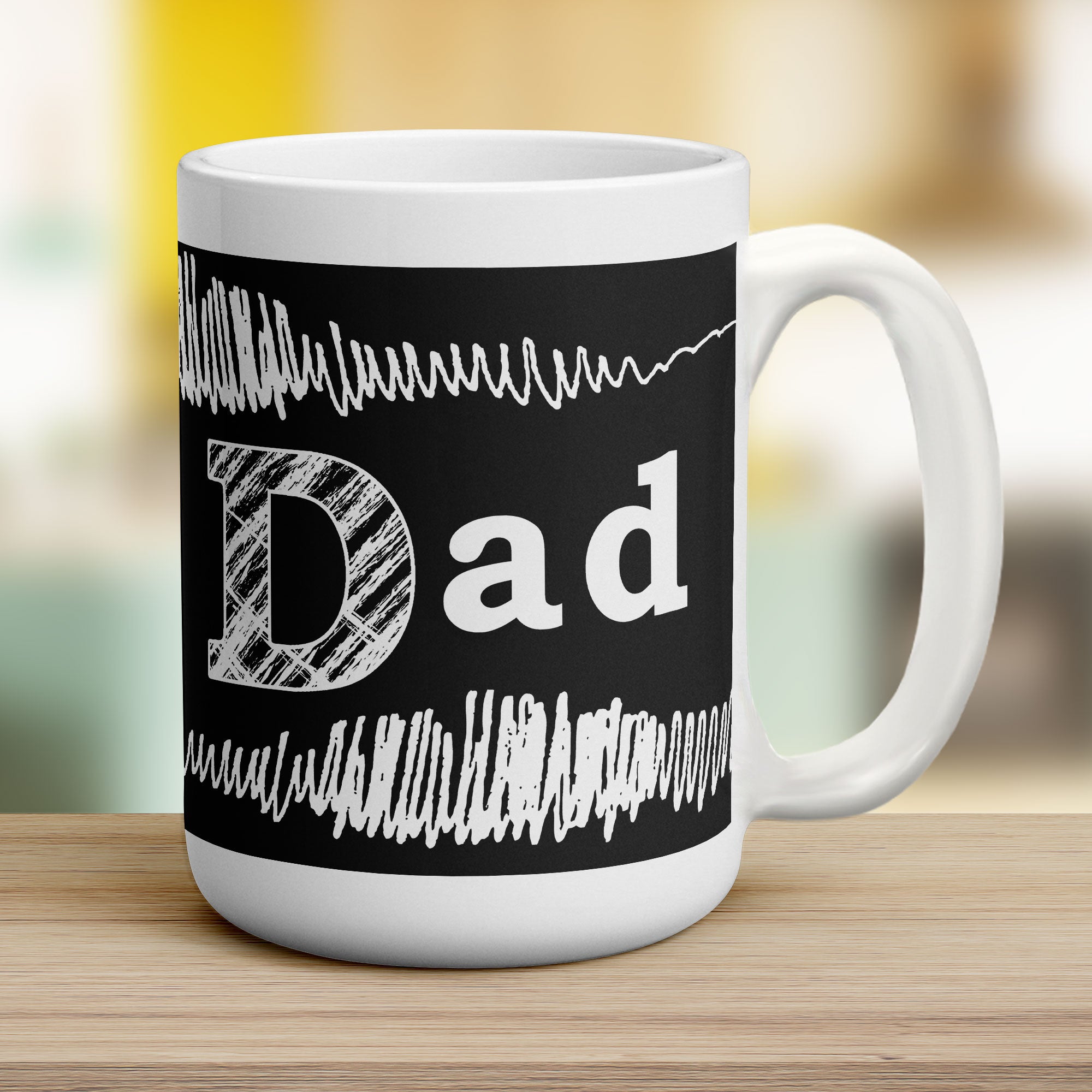 "Dad" Blackboard Style Scribble Mug