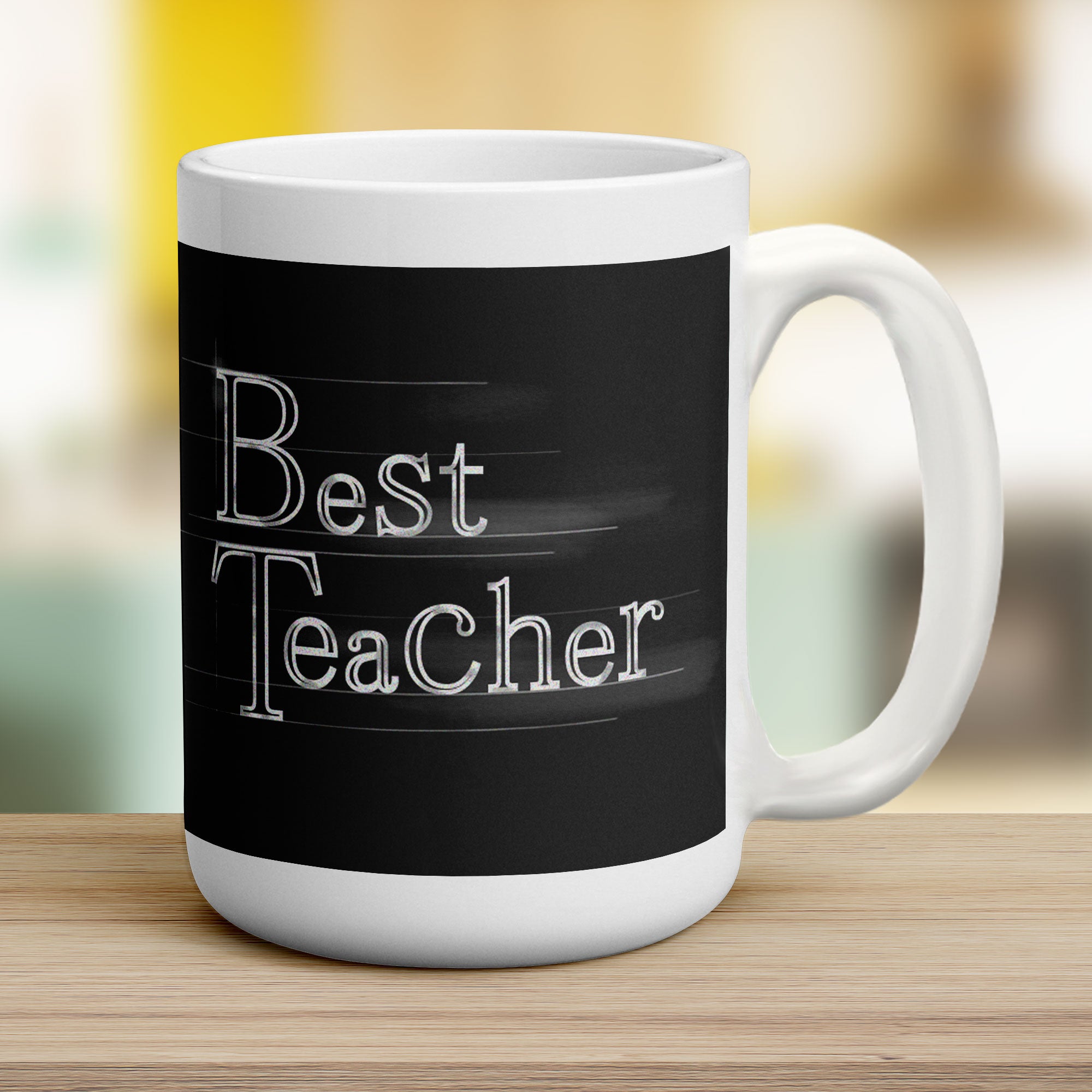 "Best Teacher" Chalkboard Style Photo Mug