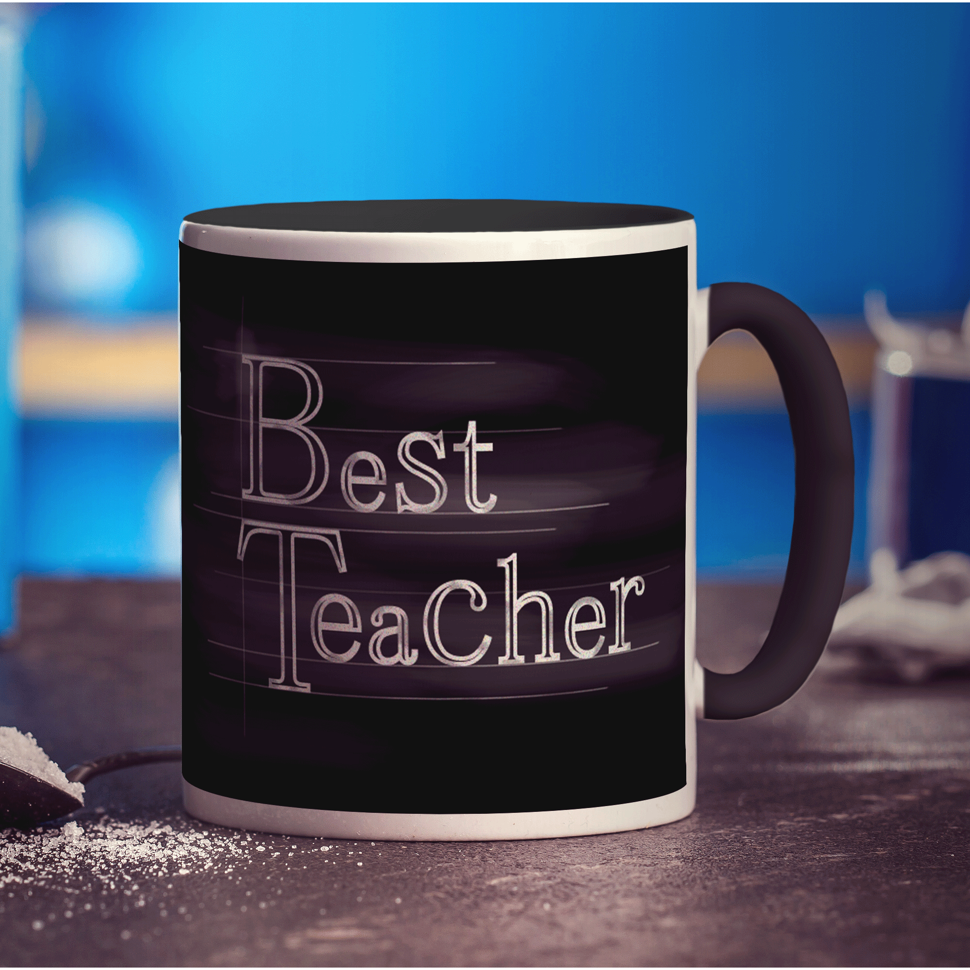 "Best Teacher" Chalkboard Style Photo Mug