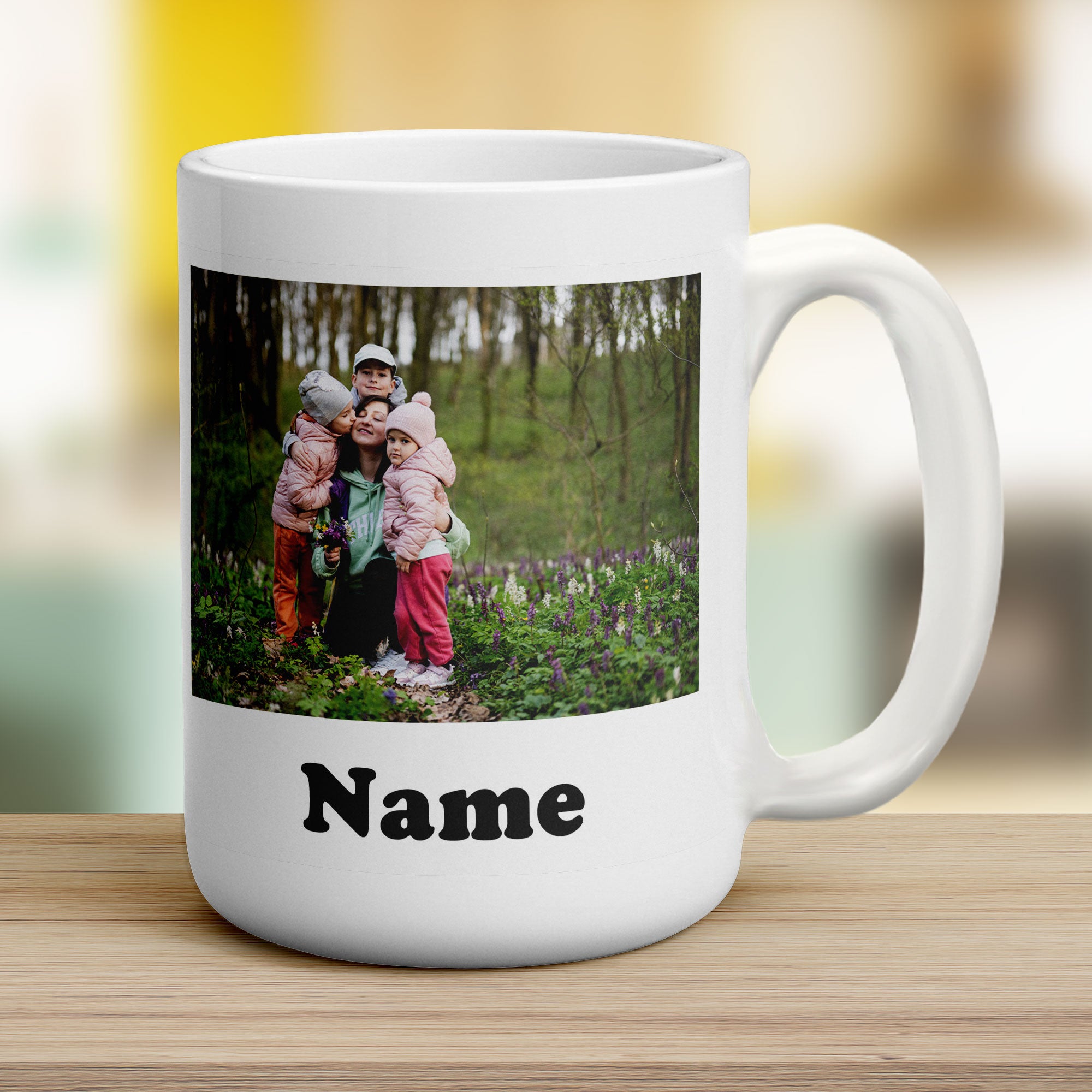Panoramic Photo Mug with Caption