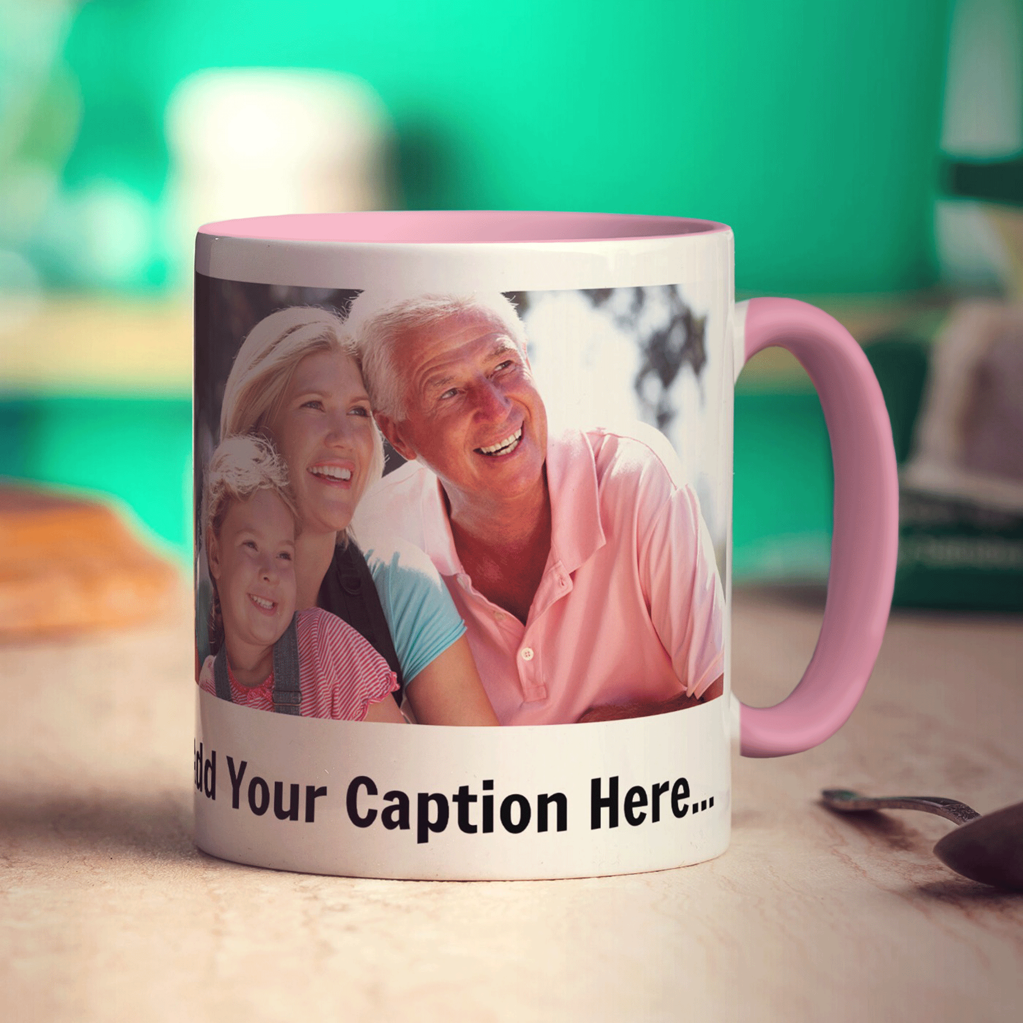 Panoramic Photo Mug with Caption