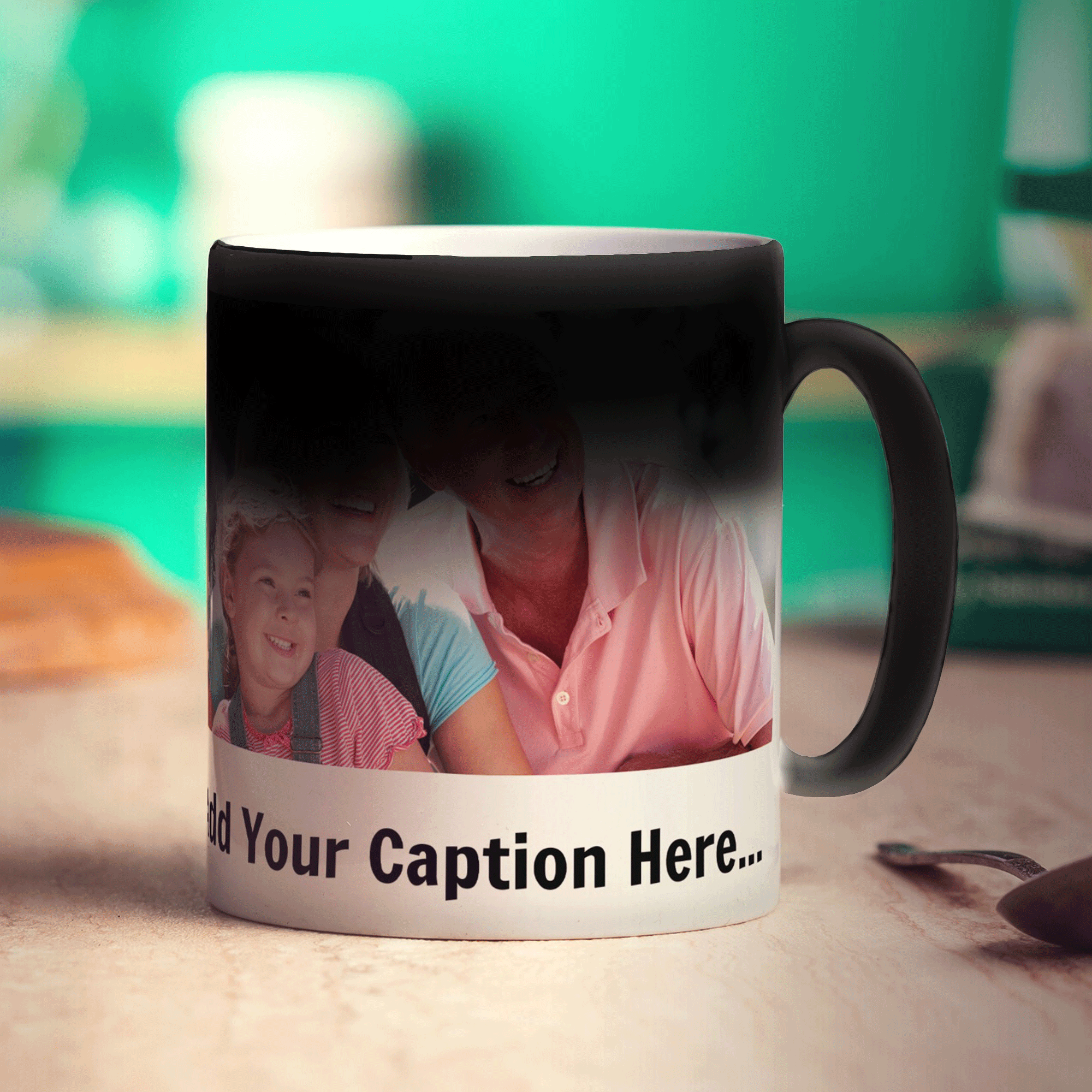 Panoramic Photo Mug with Caption
