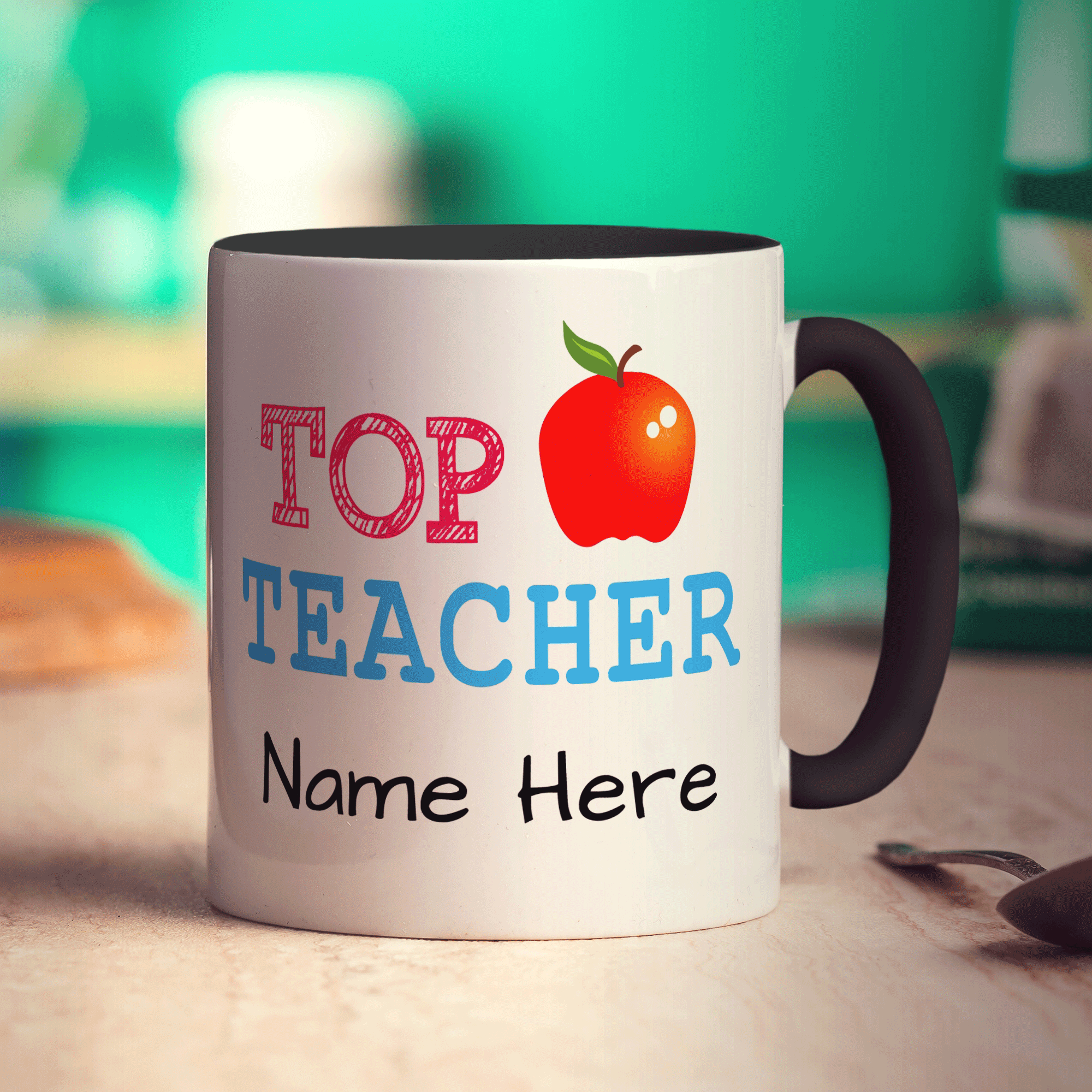 "Top Teacher" Apple Photo Mug