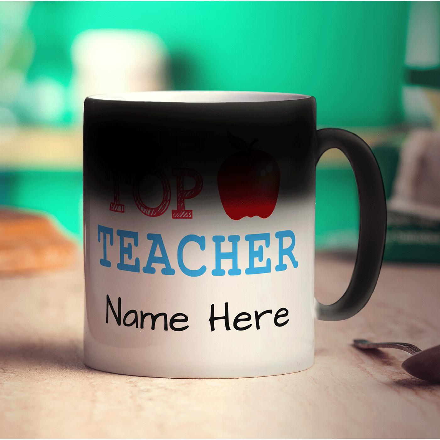 "Top Teacher" Apple Photo Mug