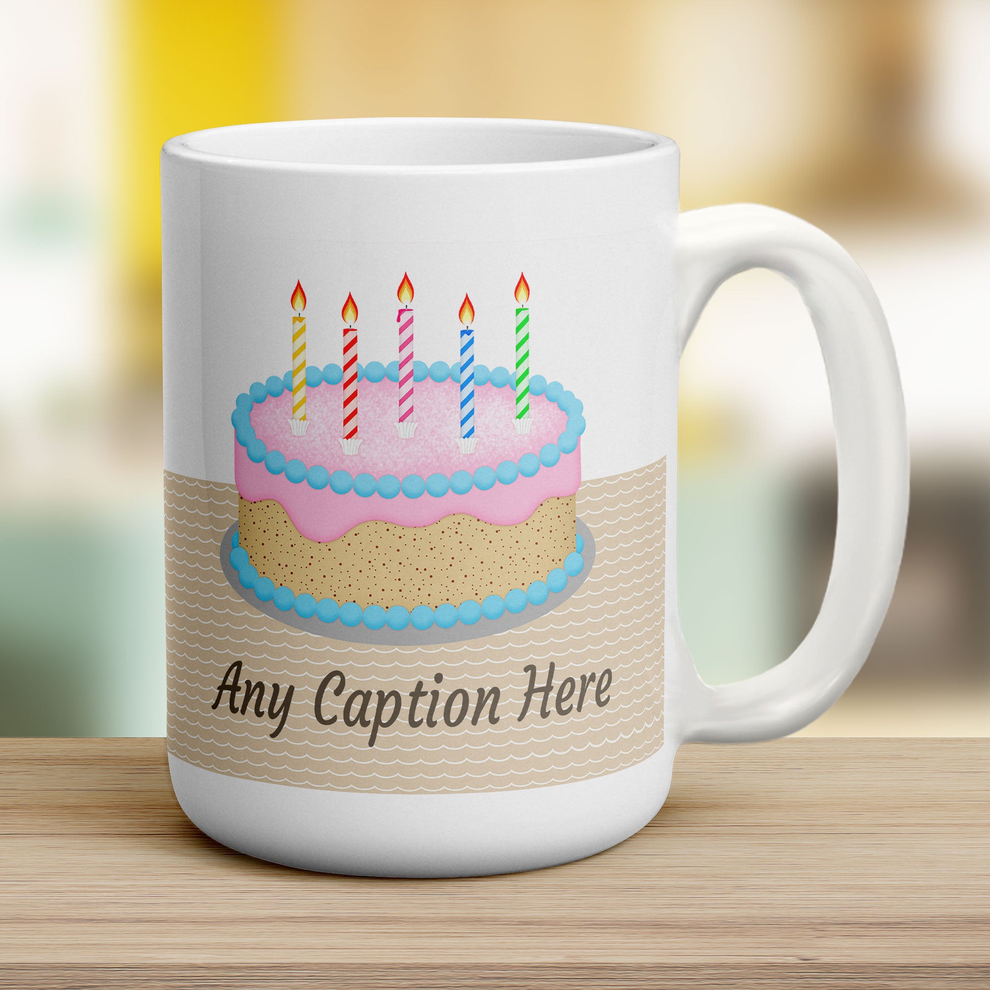 Birthday Cake Message Mug