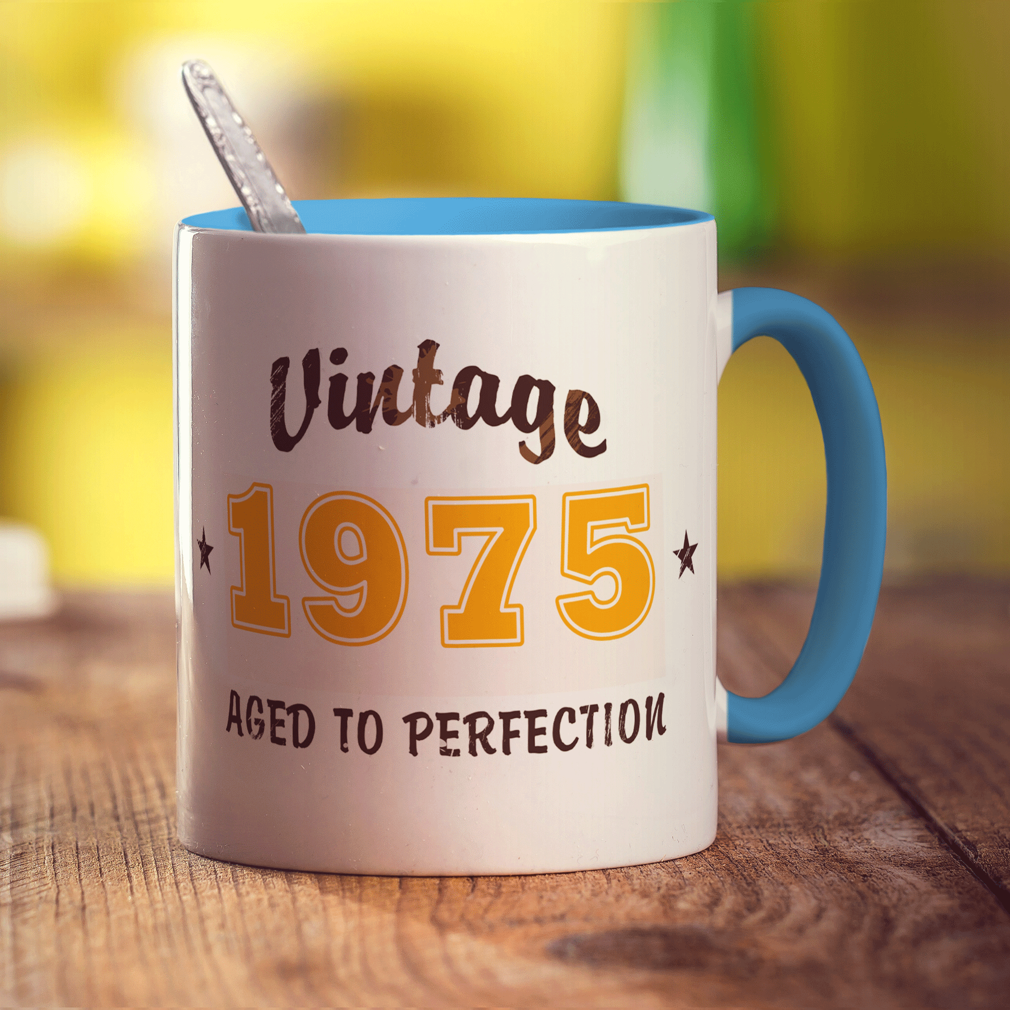 Vintage Year Custom Mug - Standard 330ml (11oz) / Blue