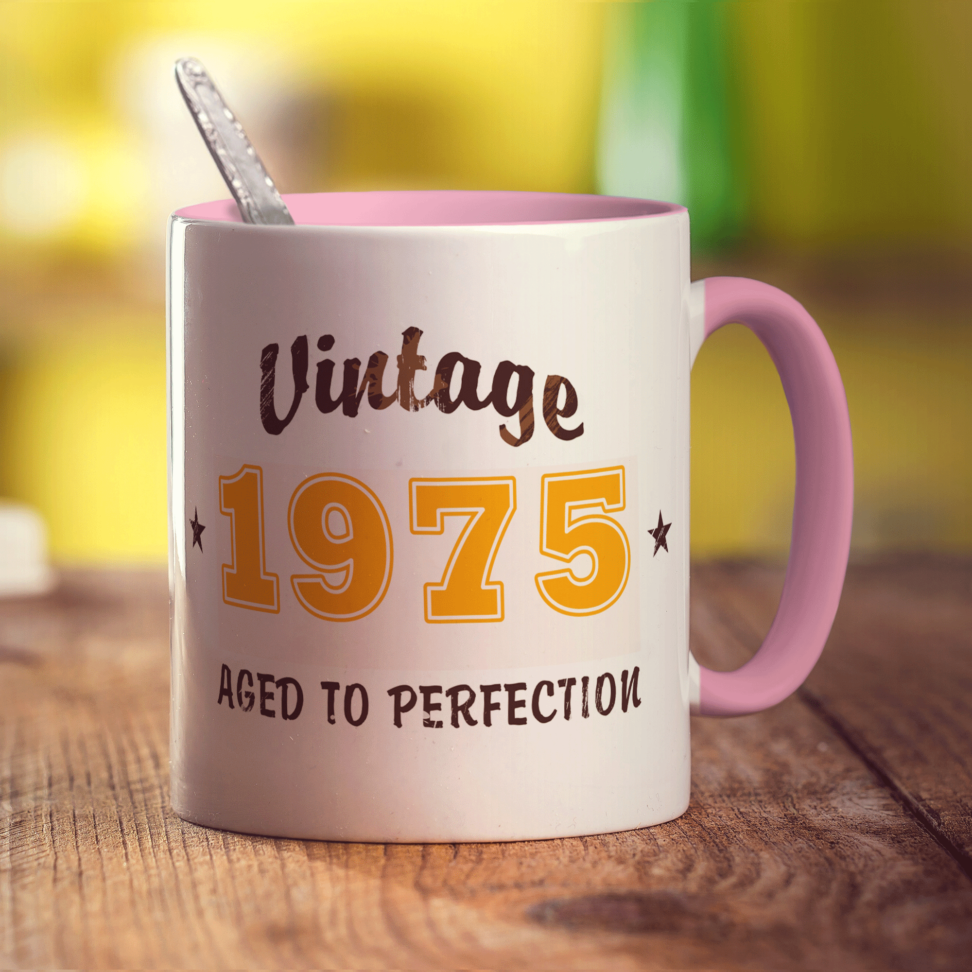 Vintage Year Custom Mug - Standard 330ml (11oz) / Pink