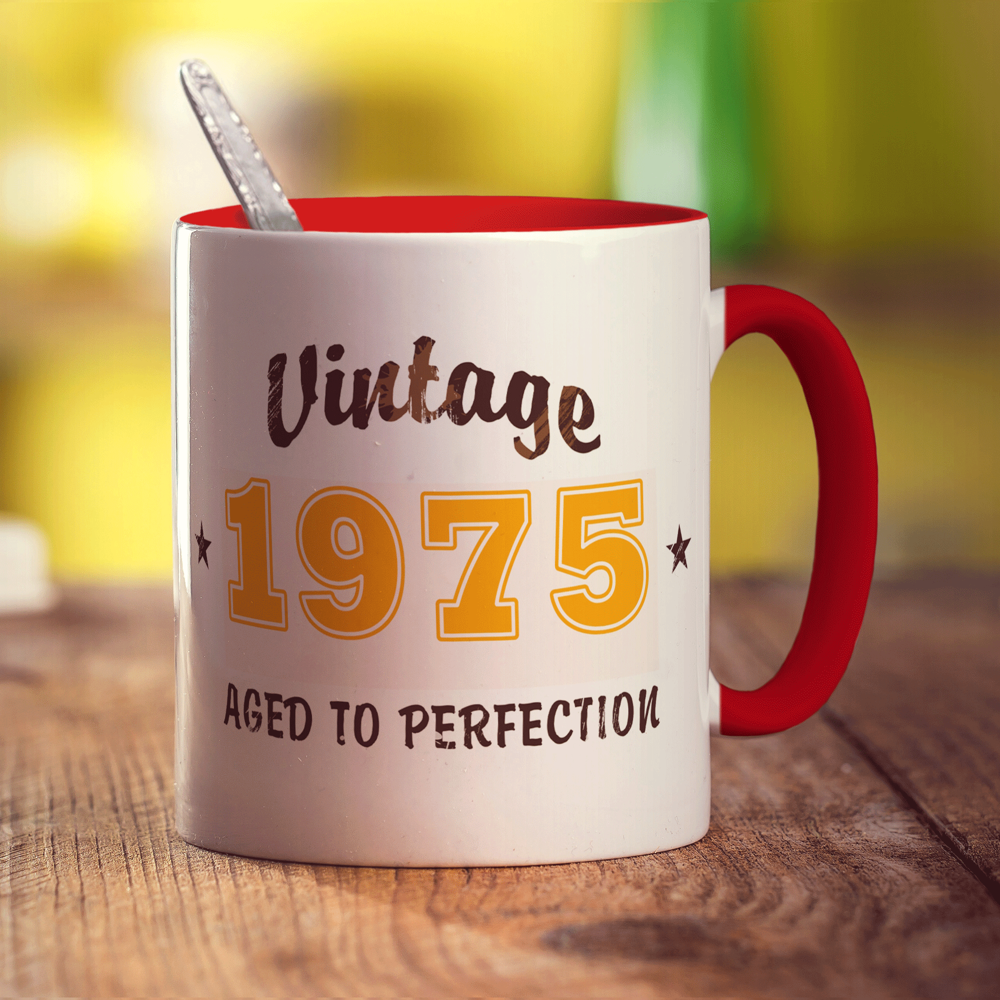 Vintage Year Custom Mug - Standard 330ml (11oz) / Red
