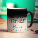 Colourful 'Happy Birthday' Photo & Name Mug
