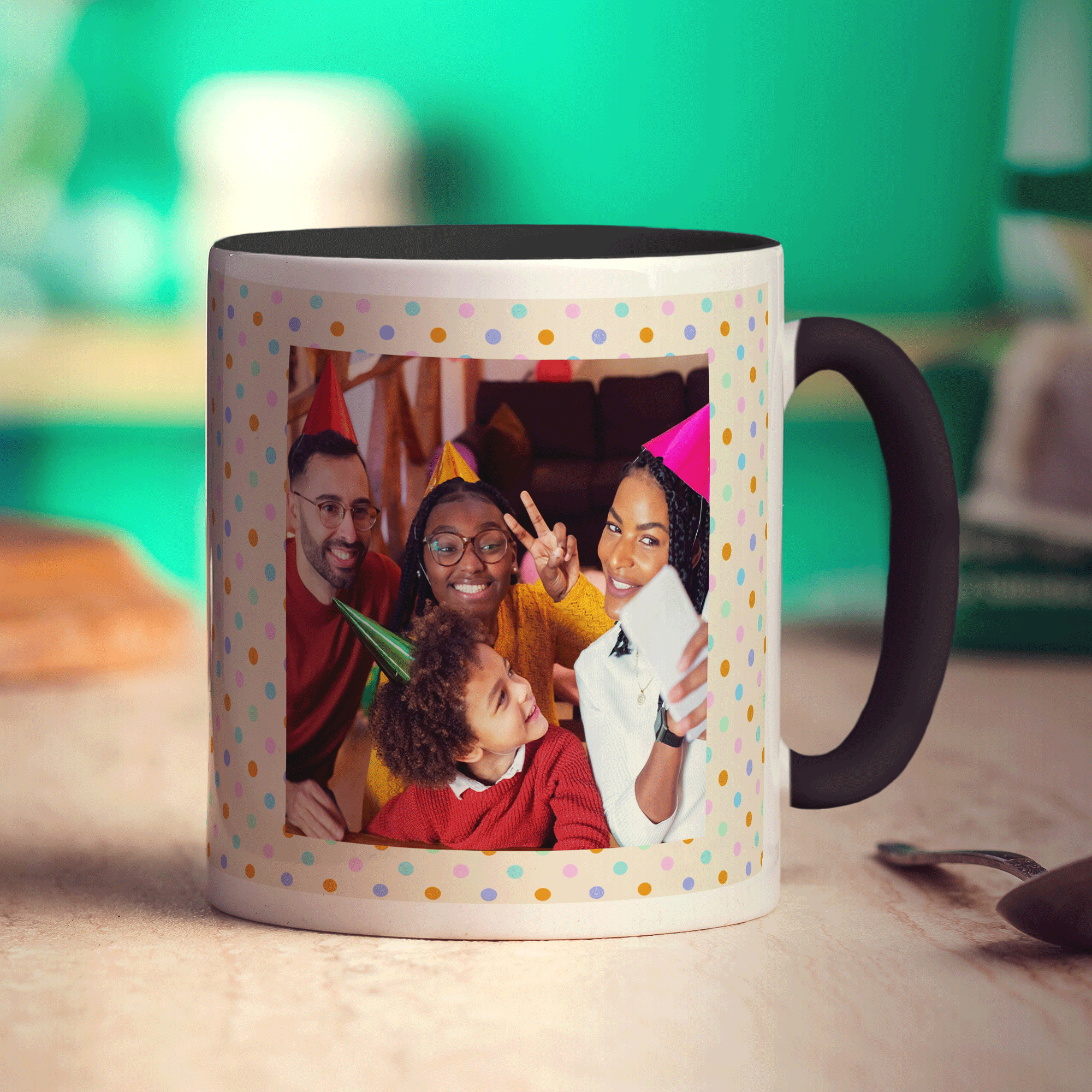 Spotty Double Sided Photo Mug