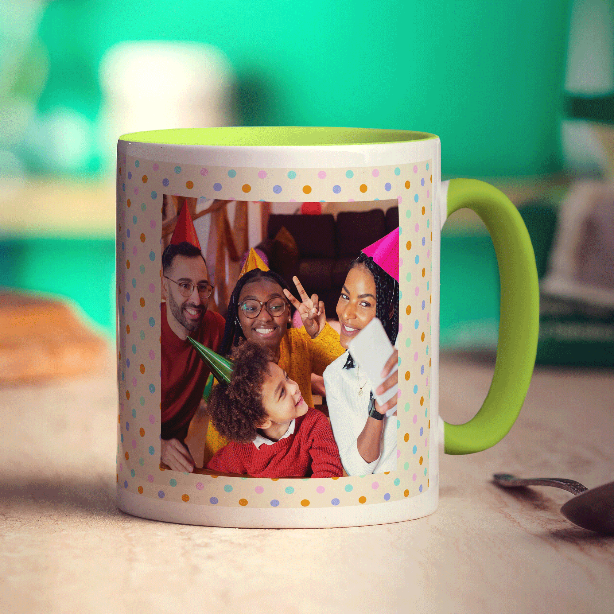Spotty Double Sided Photo Mug