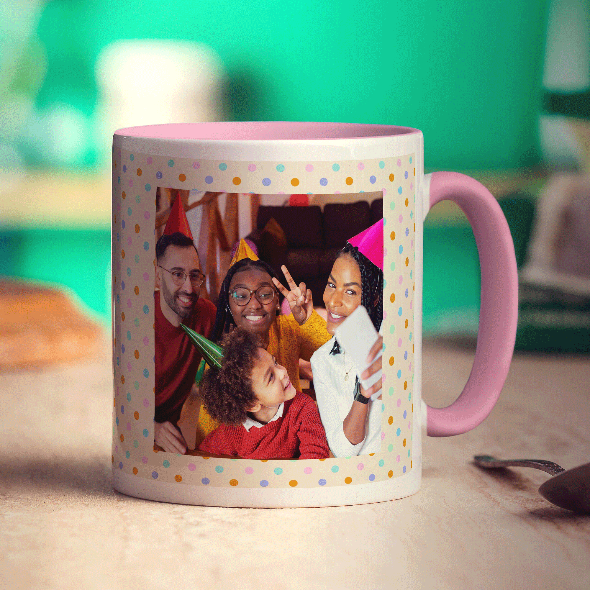 Spotty Double Sided Photo Mug