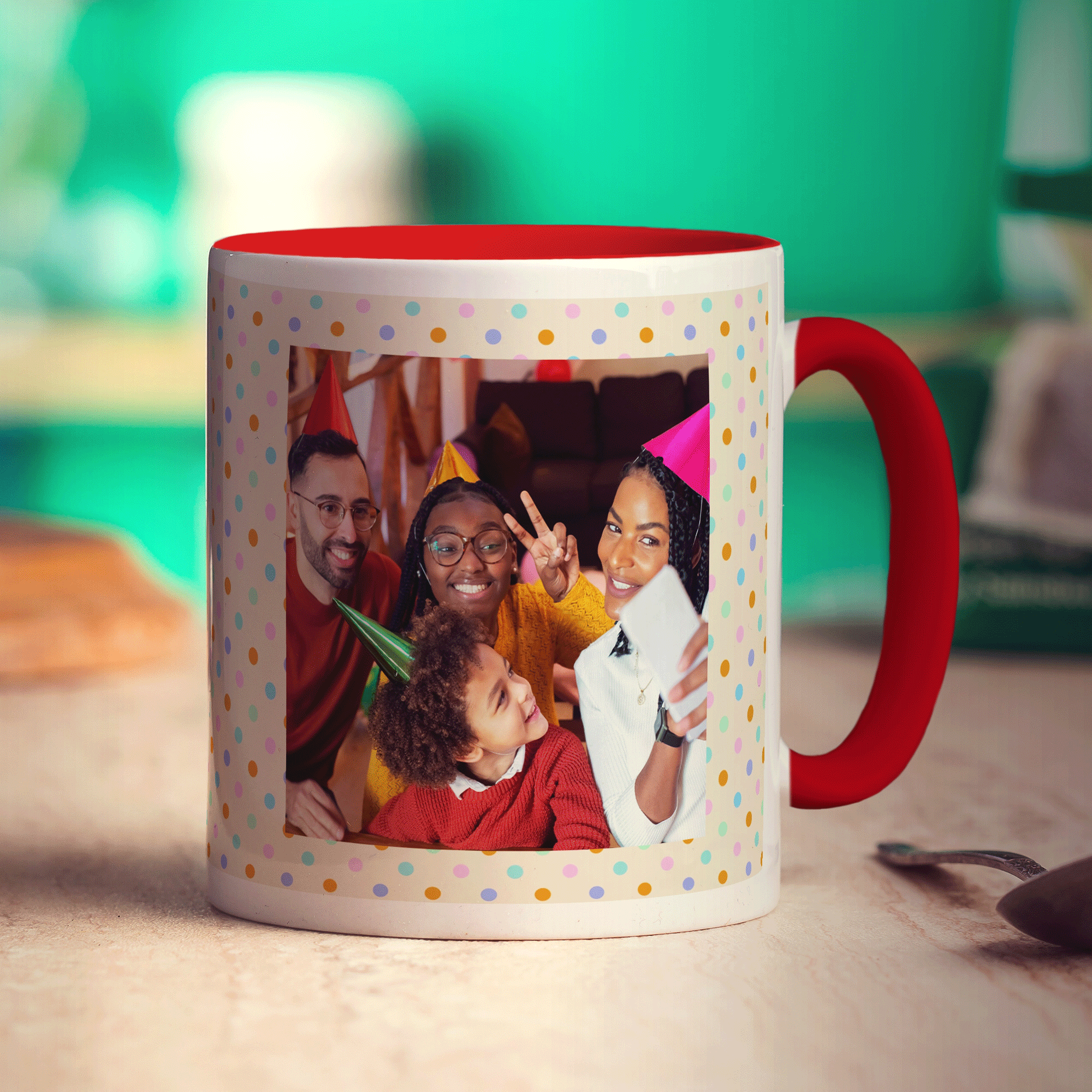 Spotty Double Sided Photo Mug