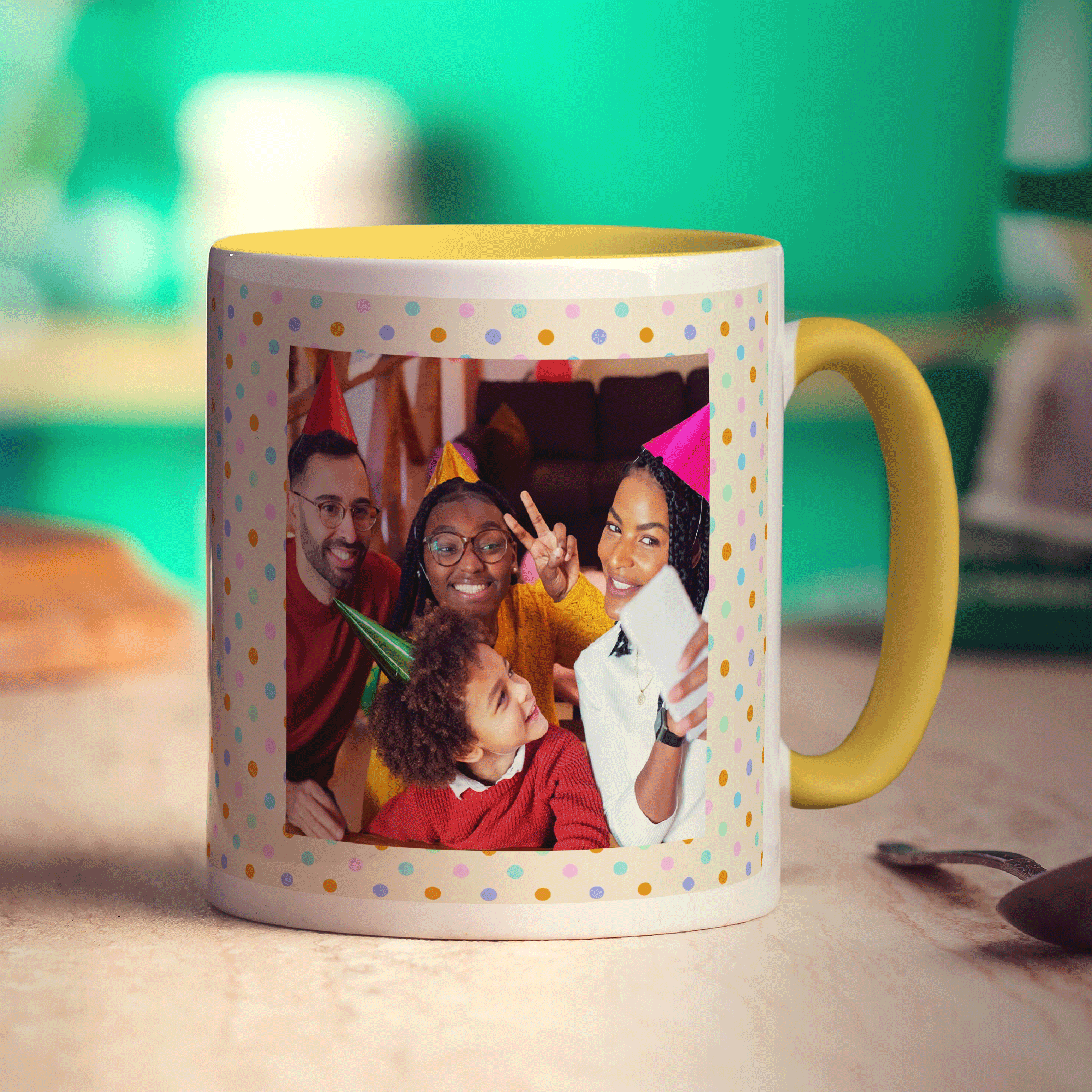 Spotty Double Sided Photo Mug