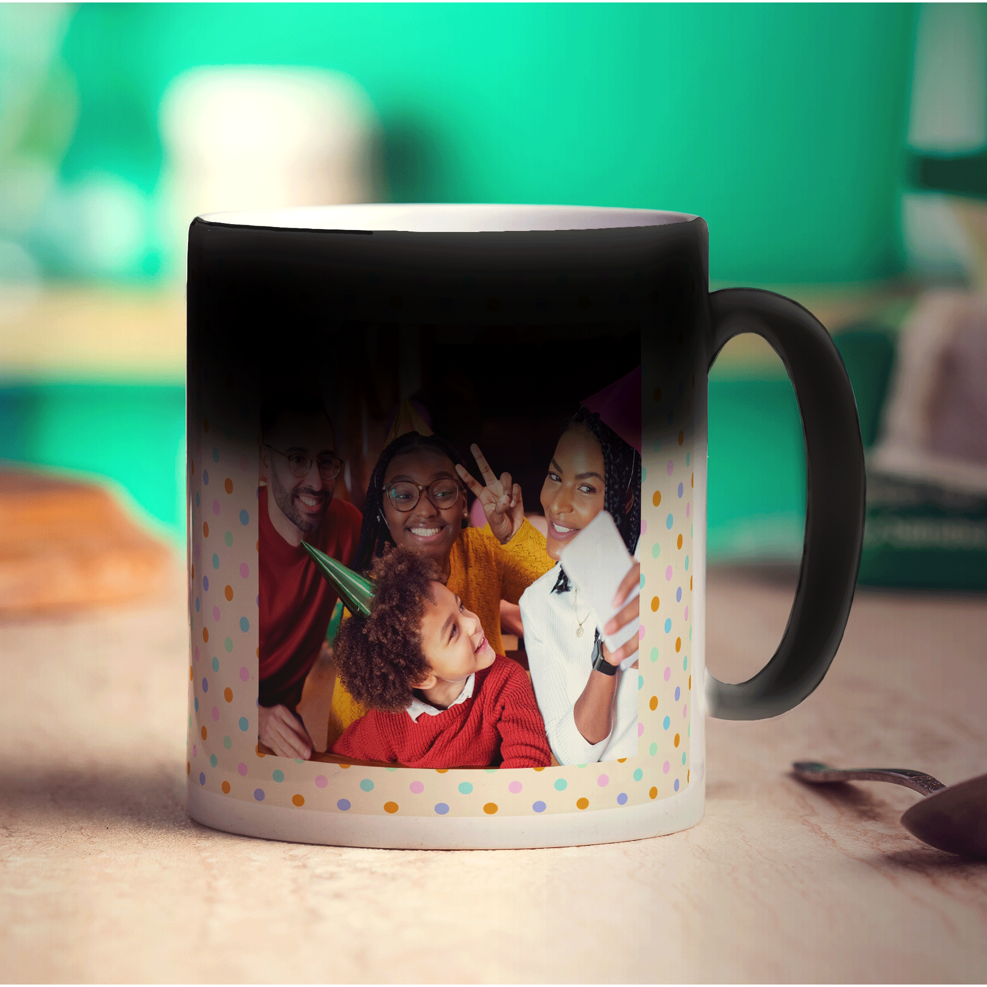 Spotty Double Sided Photo Mug