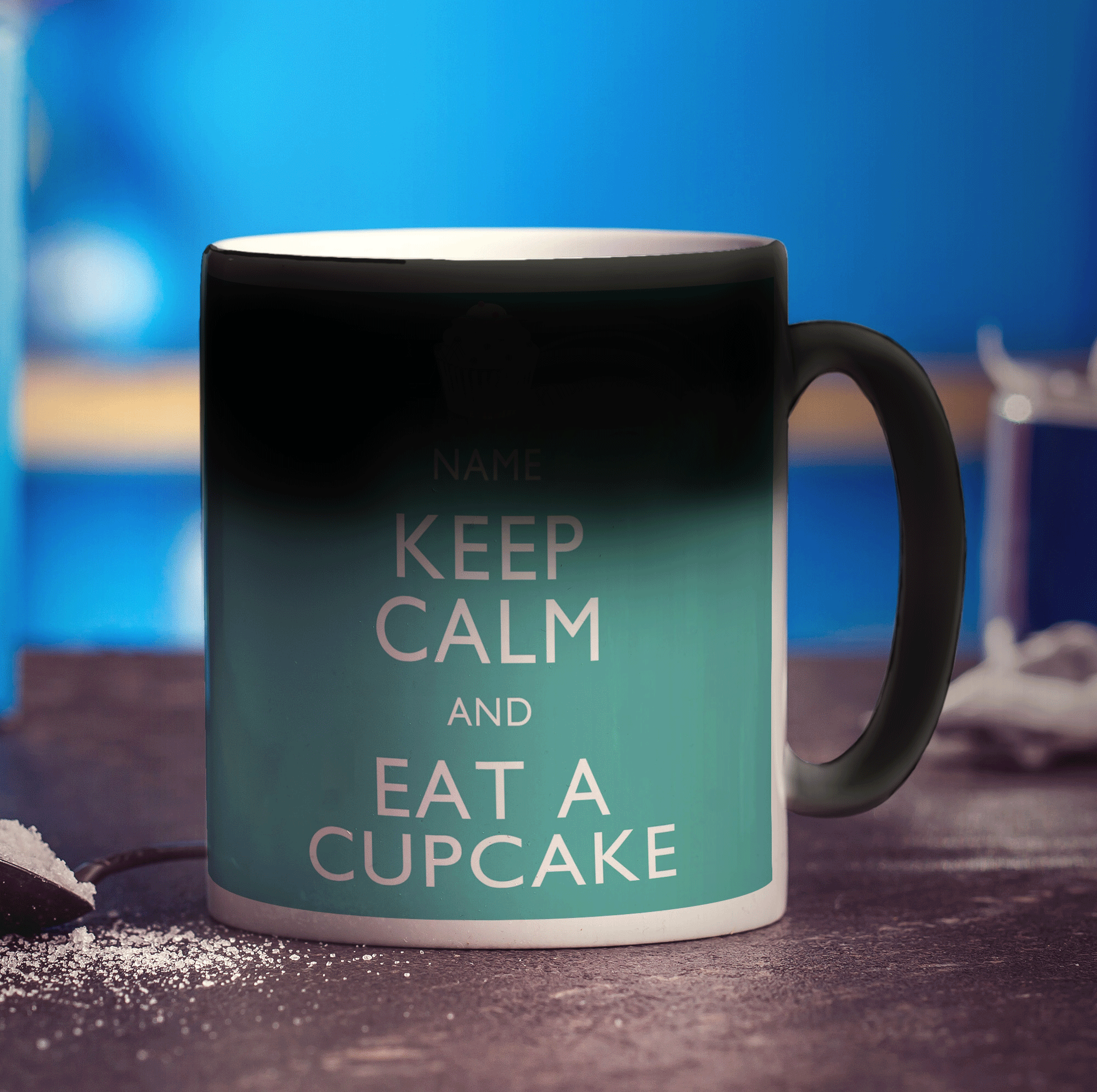 Keep Calm and Eat A Cupcake Personalised Mug - Standard 330ml (11oz) / Magic Mug