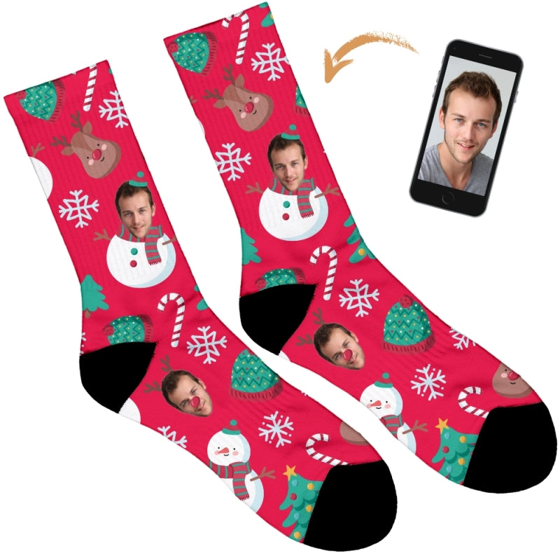 Snowman Personalised Christmas Socks