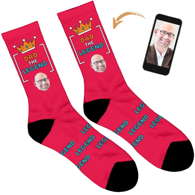 Personalised Dad Legend Socks