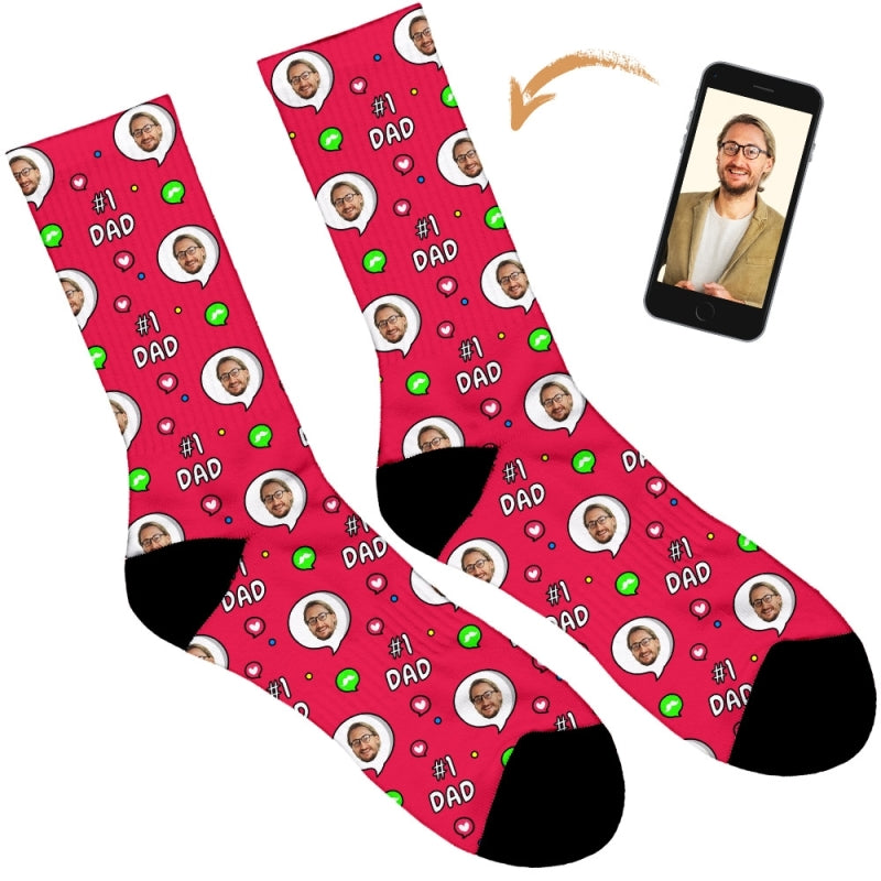 No. 1 Dad Personalised Socks