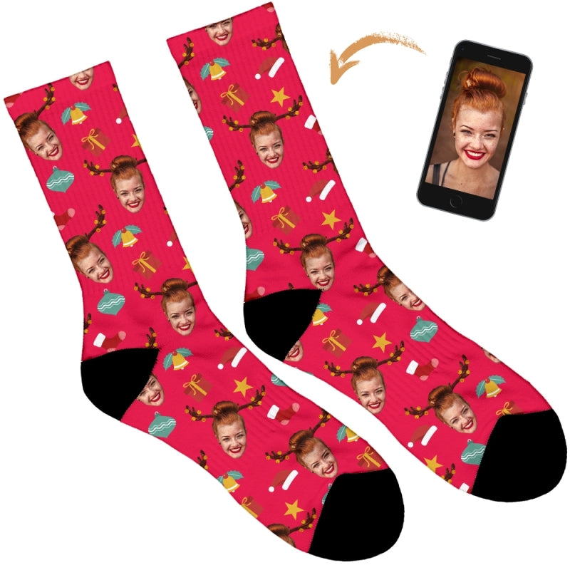 Reindeer Personalised Christmas Socks