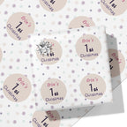 1st Christmas Pink Name Wrapping Paper