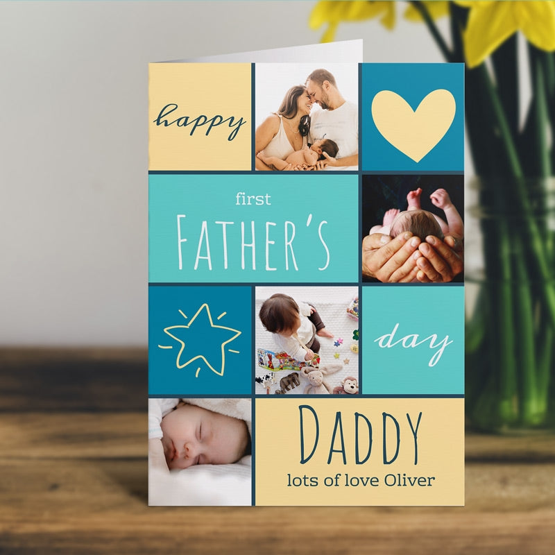 Happy First Father's Day Card Standing Up