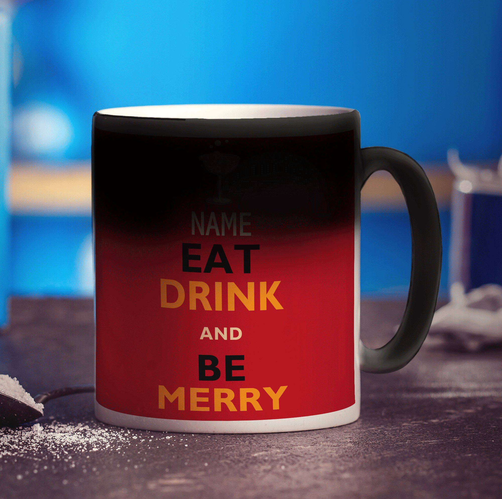 Eat Drink And Be Merry' Name Mug