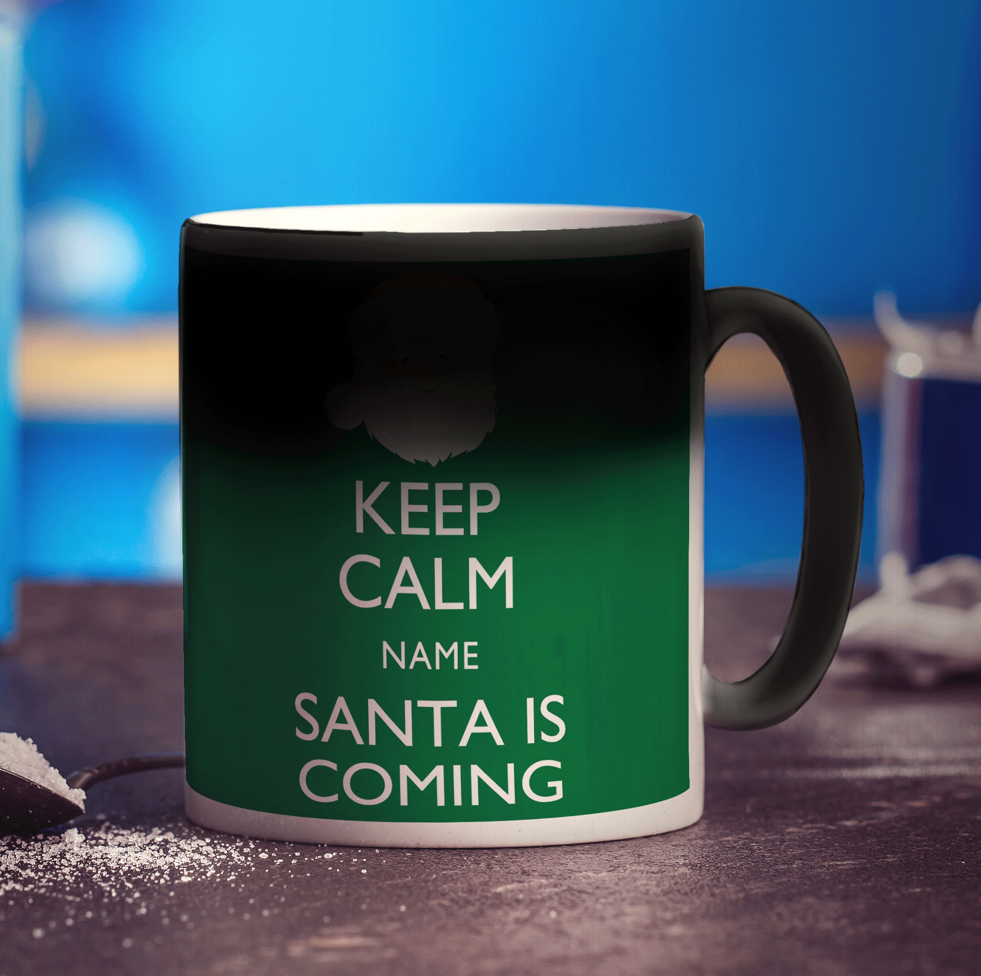 Keep Calm Santa Is Coming Personalised Mug - Standard 330ml (11oz) / Magic Mug