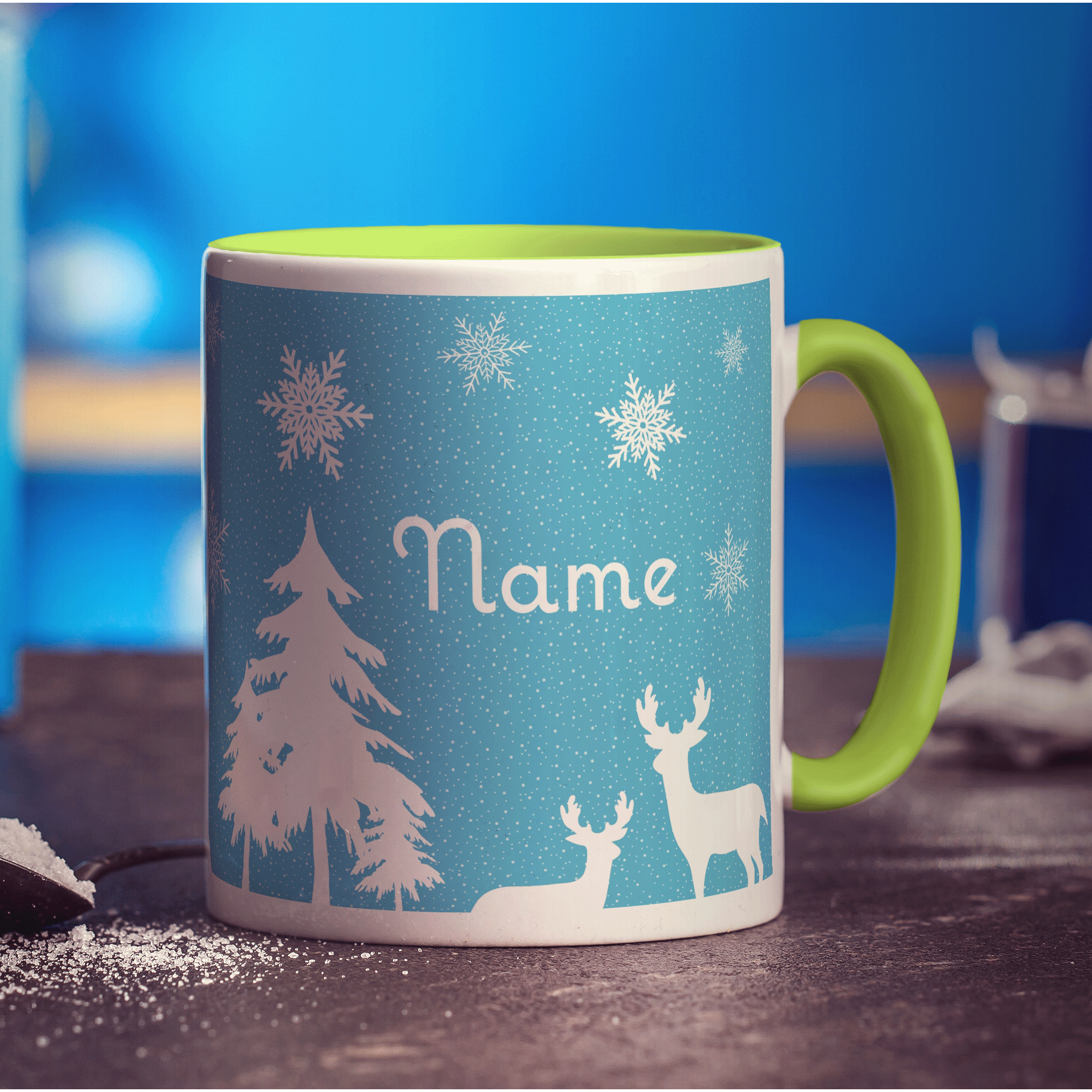 Winter Scene Name Mug