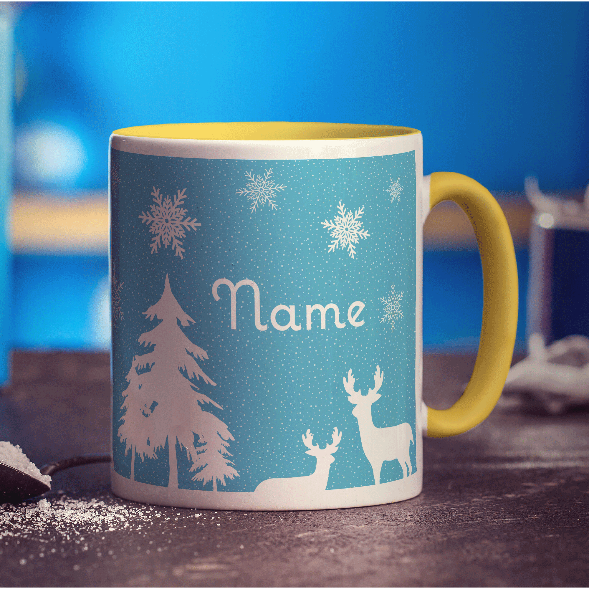 Winter Scene Name Mug