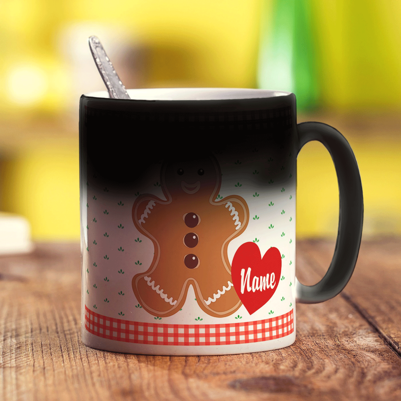 Gingerbread Man Personalised Mug - Standard 330ml (11oz) / Magic Mug