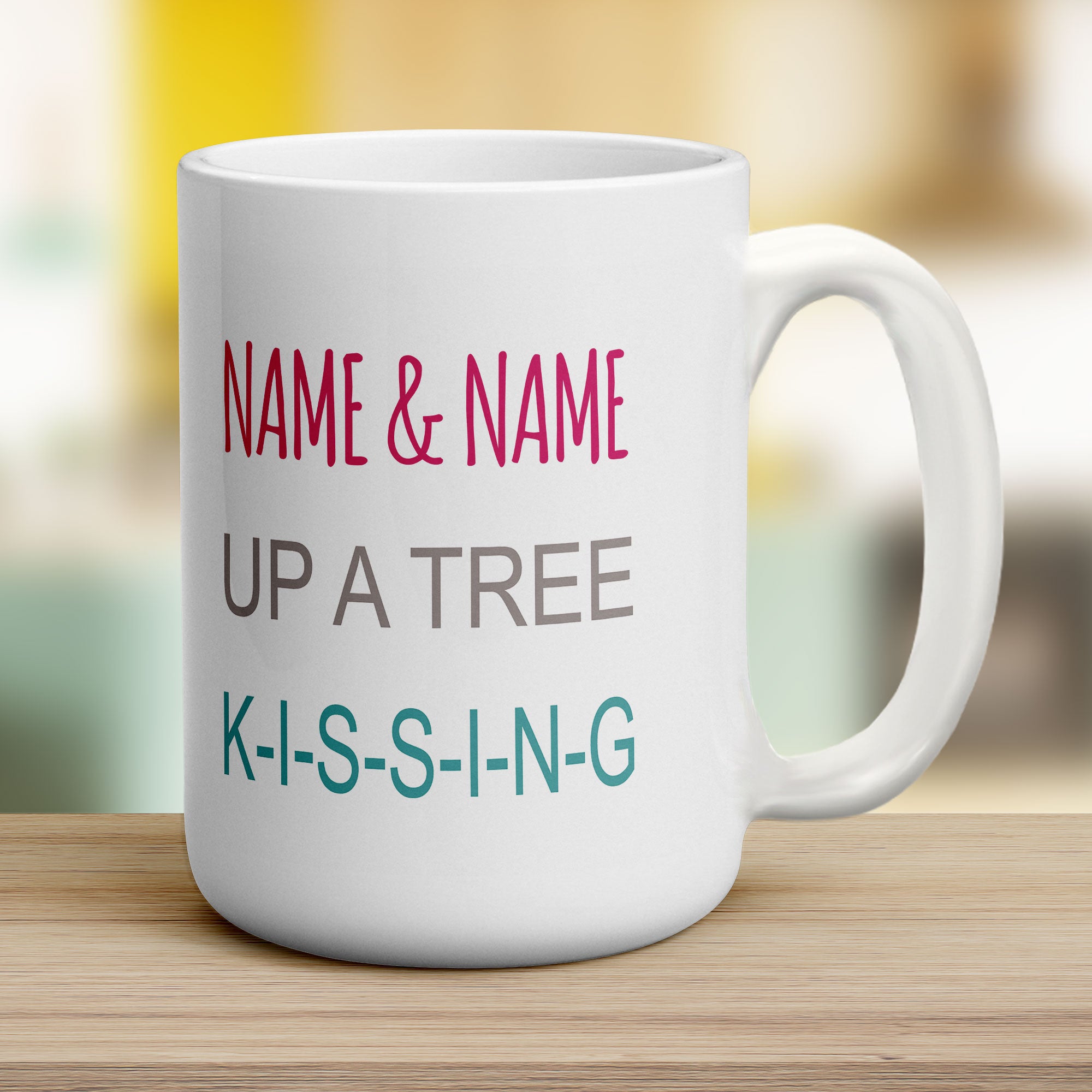 Love Birds Personalised Mug - Jumbo 440ml (15oz) / White