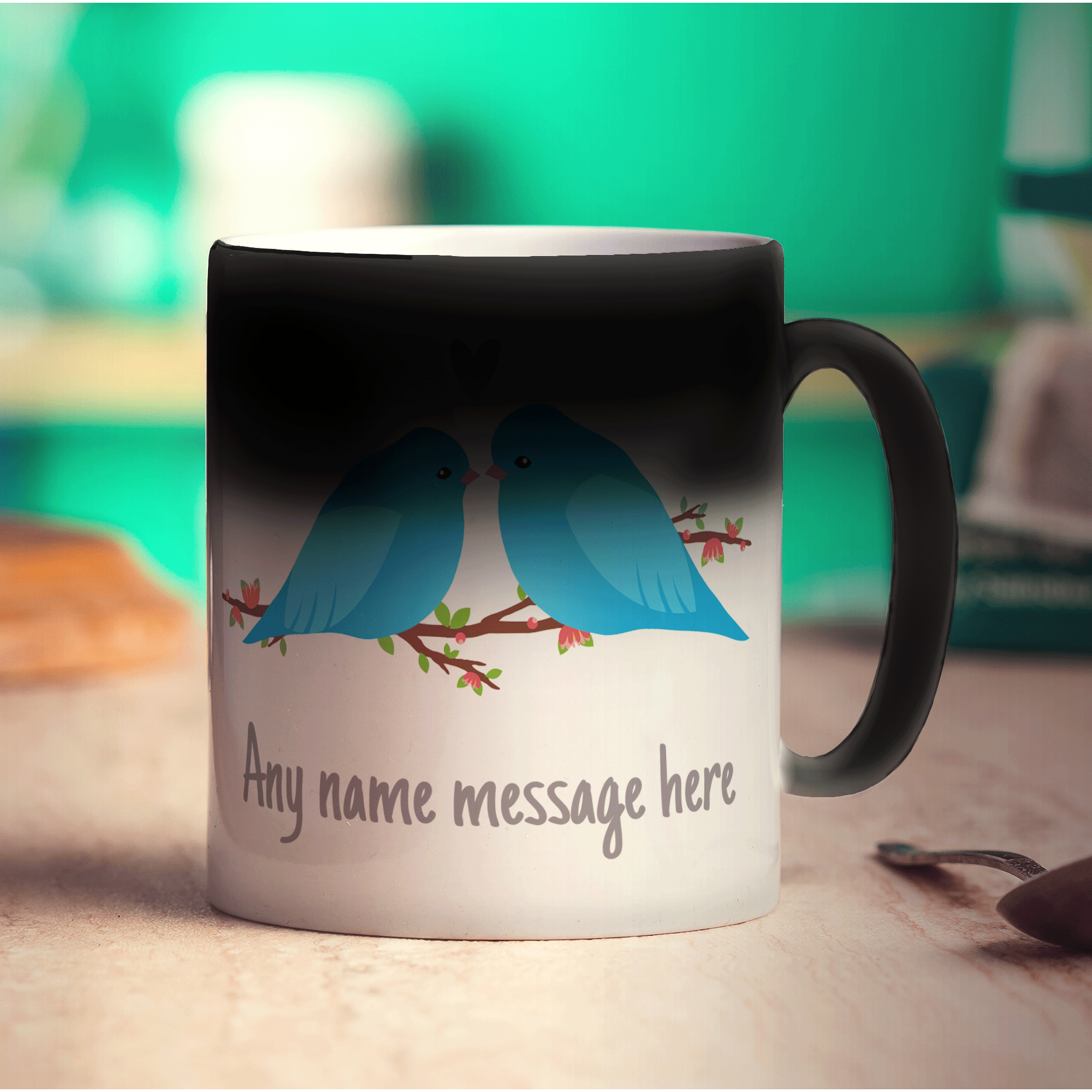 Love Birds Personalised Mug - Standard 330ml (11oz) / Magic Mug